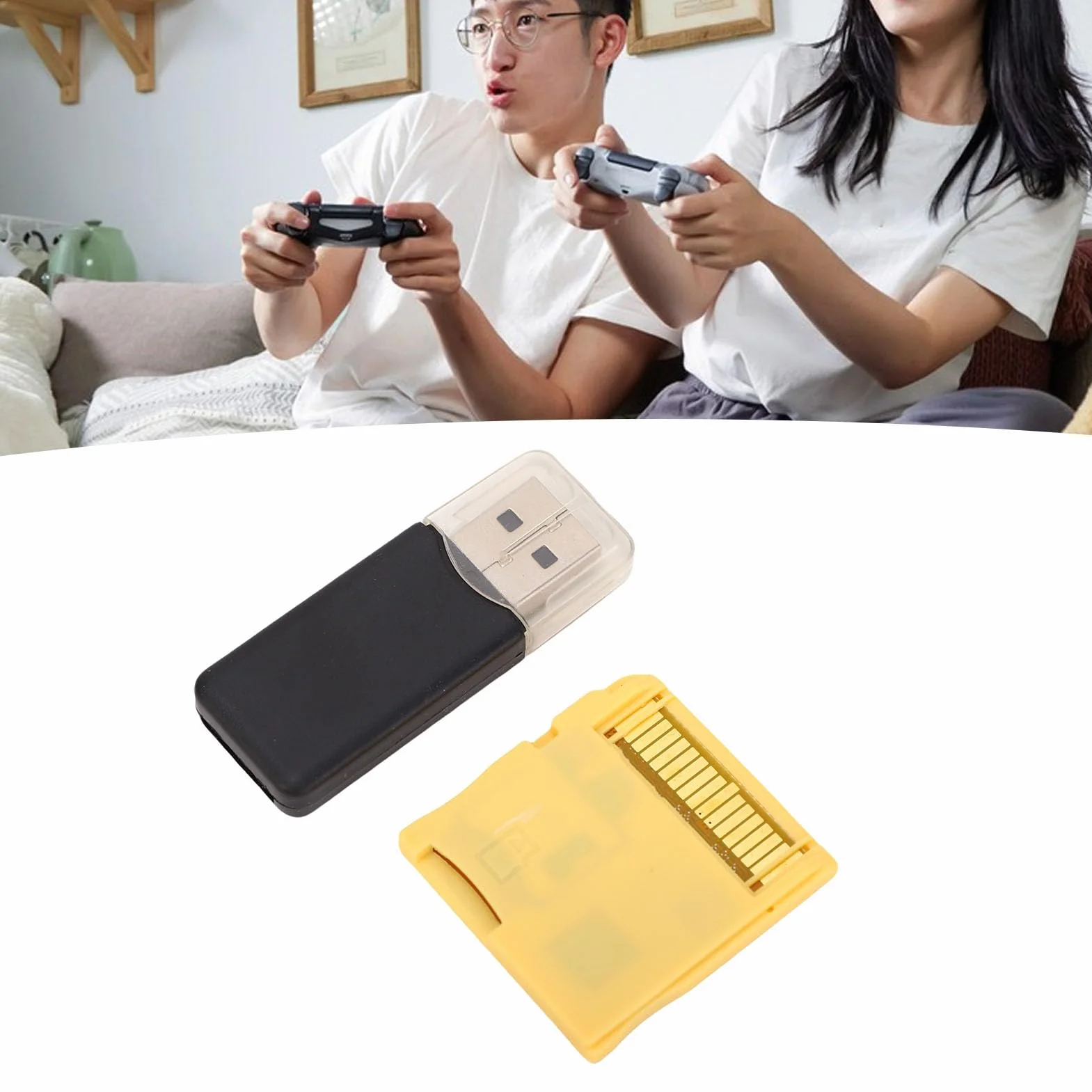 VBESTLIFE Tarjeta Flash de Videojuego, 2025 Nuevas Tarjetas Flash ASIC Video Video Video Compatibles con la Serie NDS 2DS 3DS, Incluye el Lector de Cartas (Gold)