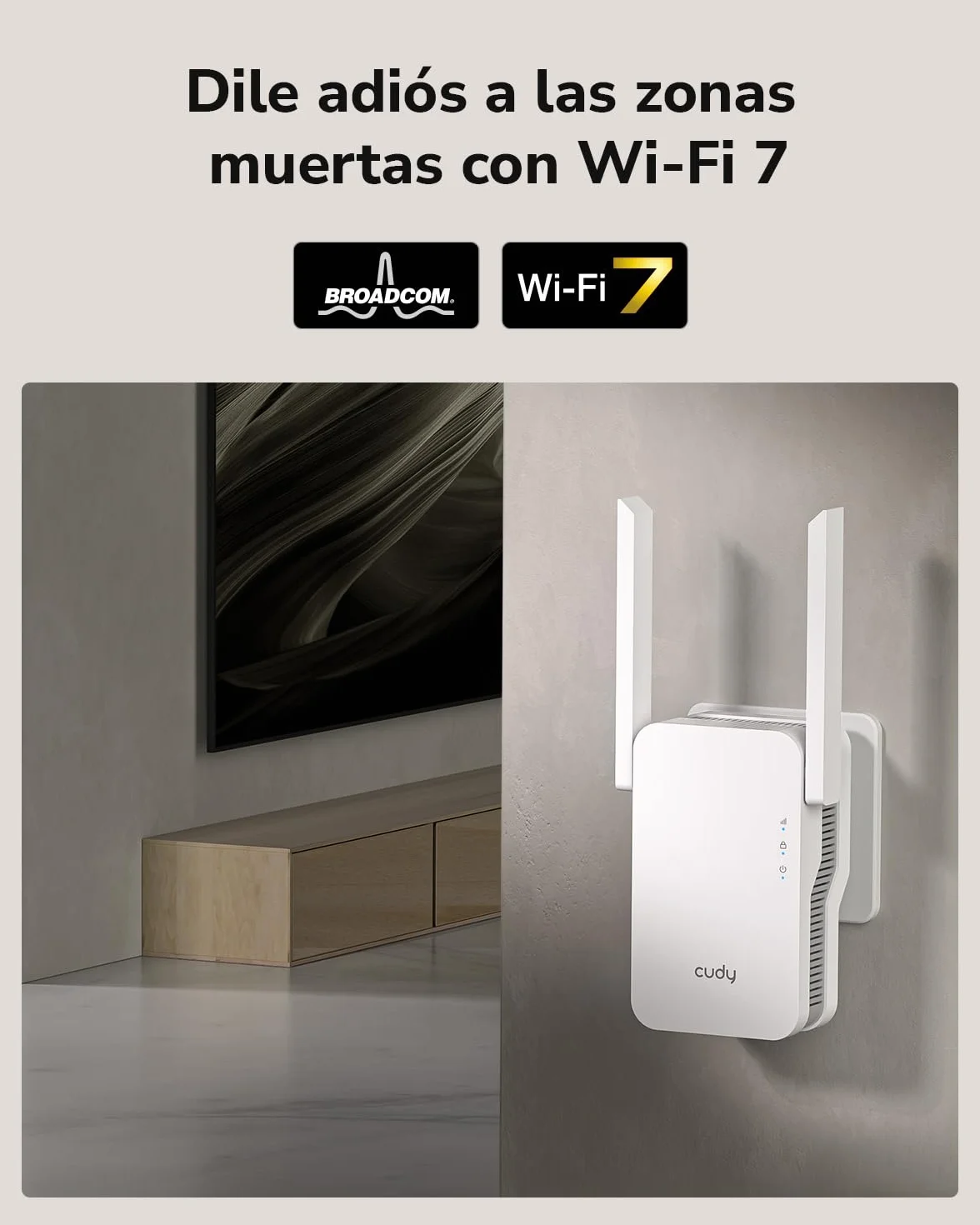 Cudy BE3600 - Amplificador de señal repetidor Wi-Fi 7 de doble banda con puerto Gigabit Ethernet, punto de acceso, configuración de aplicación, malla y soporte de aplicación, RE3600