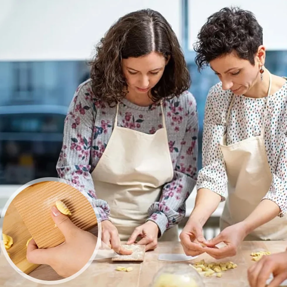 Tabla de Ñoquis Raspador de Madera para Hacer Pasta Auténticos con Manija