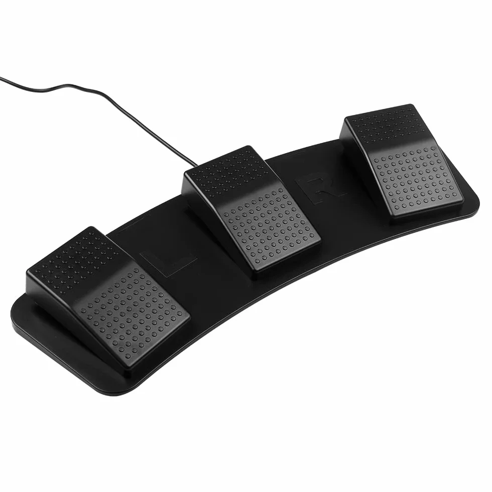 SENECESLI Interruptor de Pedal Triple USB, Teclado Programable Personalizado, Tecla de Acceso Rápido para Ratón, Pedal para para Linux, Pedal de Pie para Oficina de Juegos