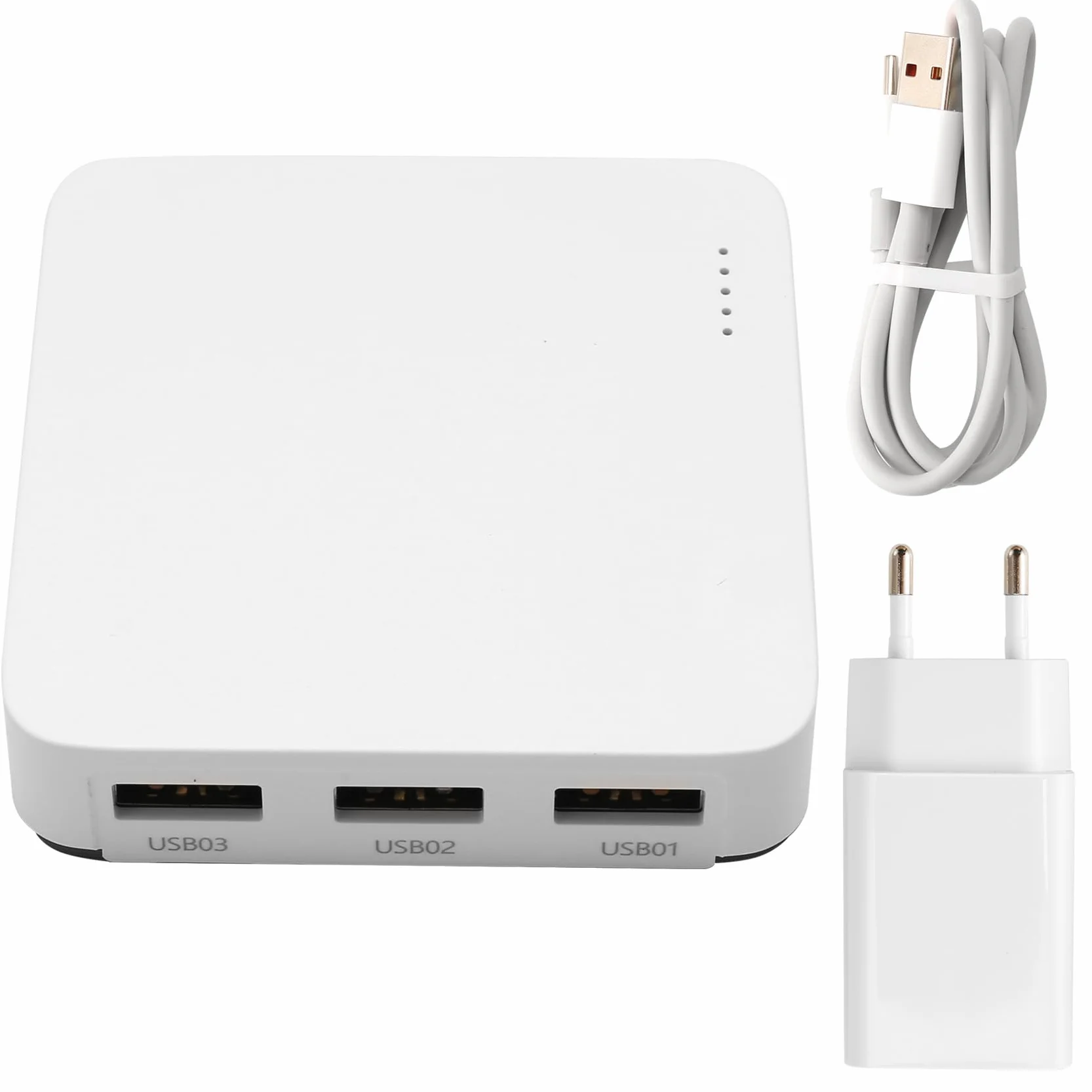 Servidor de Impresión con Cable Que Conecta 3 Impresoras USB Al Mismo Tiempo. Red Estándar Compartida de 100 M para WiFi/BT4.0. Enchufe UE.