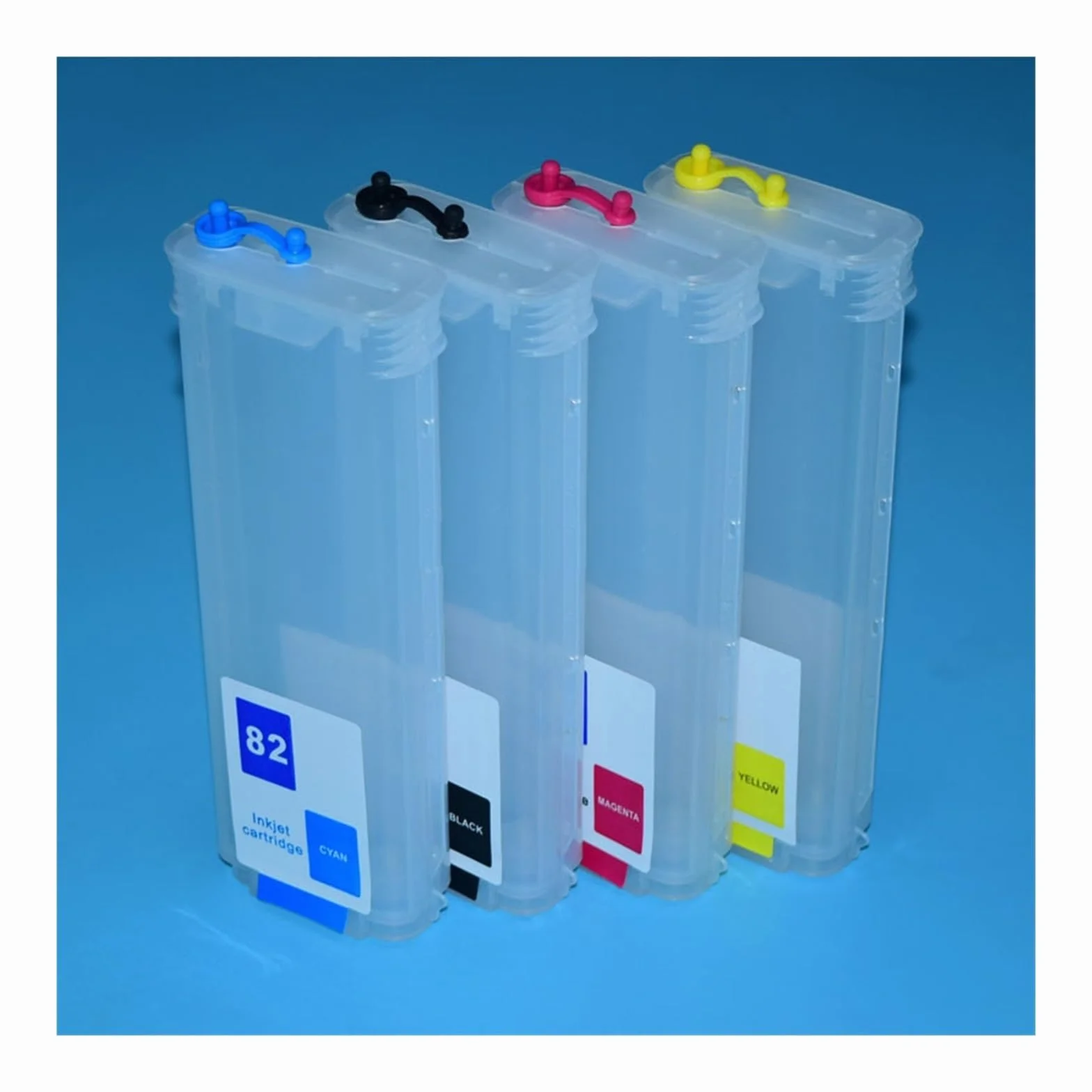 4 Cartuchos HP10 82 Recargables Compatible con HP | 69ml 130ml 280ml, chip ARC, recargable, reutilizable, flujo de tinta estable(H510 280ML)
