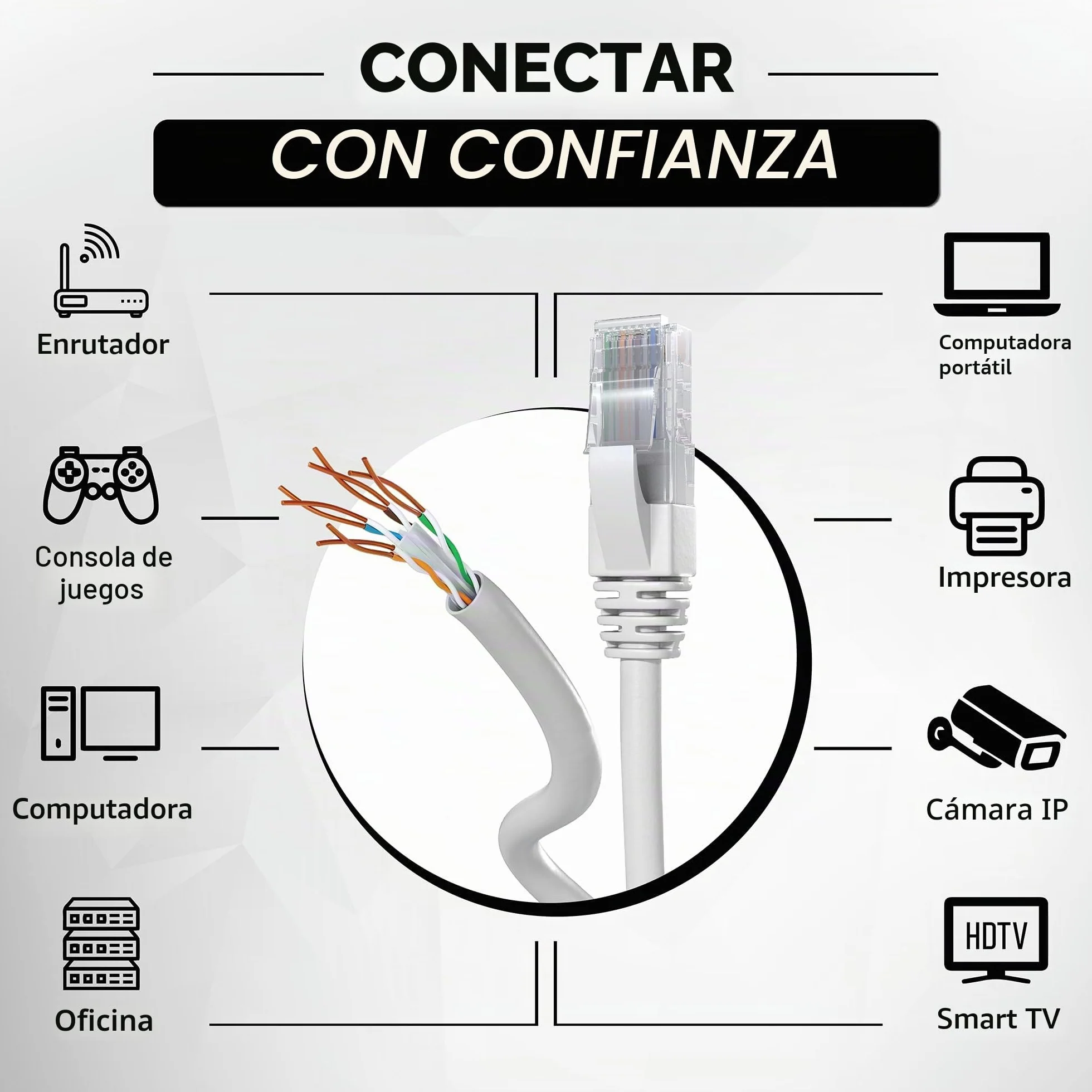 Mr. Tronic Granel Cable Ethernet Cat 6 De 305m, Bulk Cable de Red LAN Para Internet Rápida & Fiable - AWG24 Cat6 a Granel, 1 Gbps Internet 250 MHz UTP CCA (305 Metros, Gris)