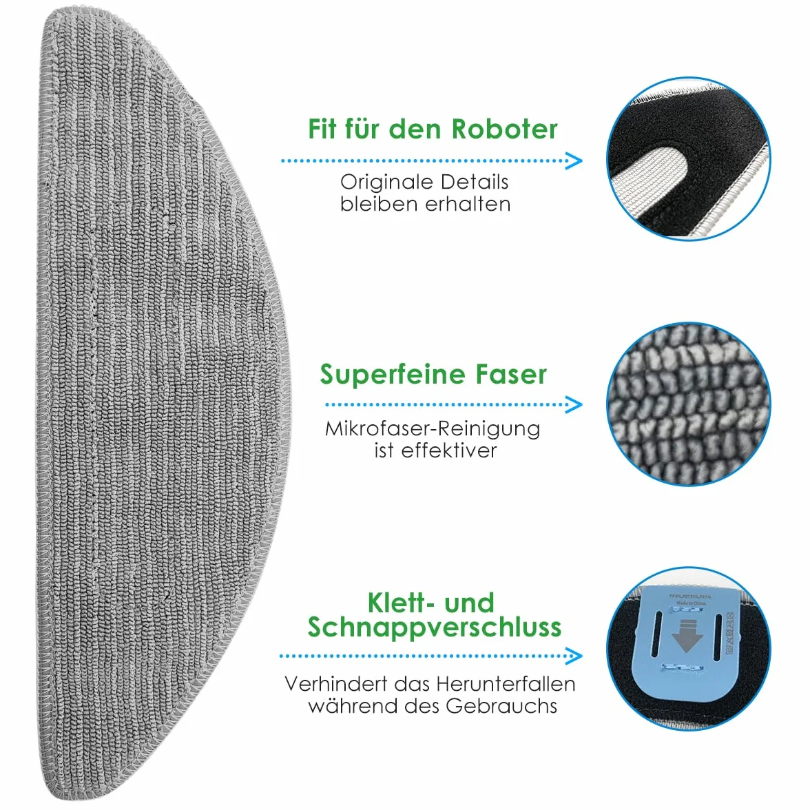 Mopa de Repuesto para Roomba Combo i5 i5+ j5 j5+ Paños Reutilizables 8 Unidades