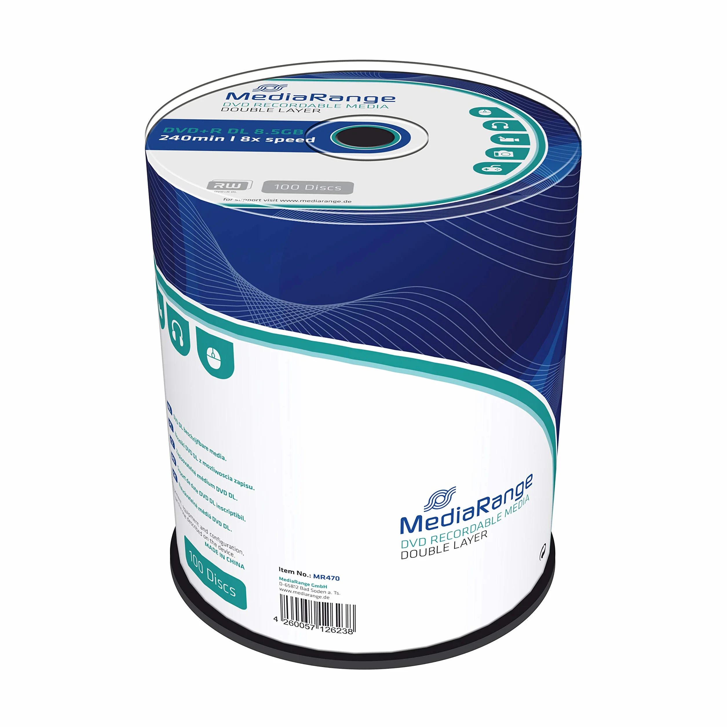 MediaRange MR470 DVD regrabable - DVD+R vírgenes (caja para pastel)