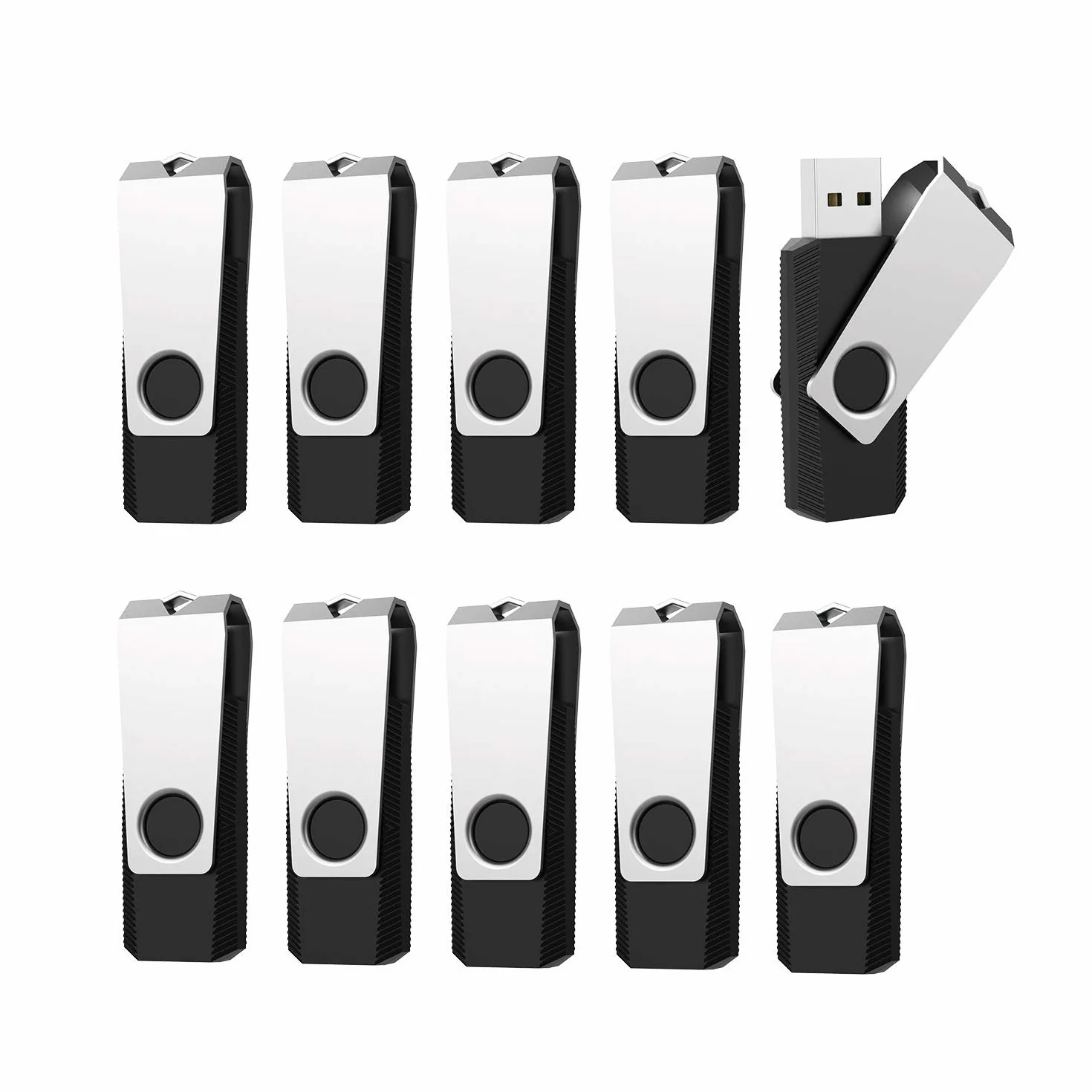 8gb USB al por Mayor Pendrive 8gb Pack 10 RAOYI Memoria USB 8 GB 2.0 8GB Memory Stick Flash Drive para Computadoras PC Windows Mac OS (10 Unidades, Negro)
