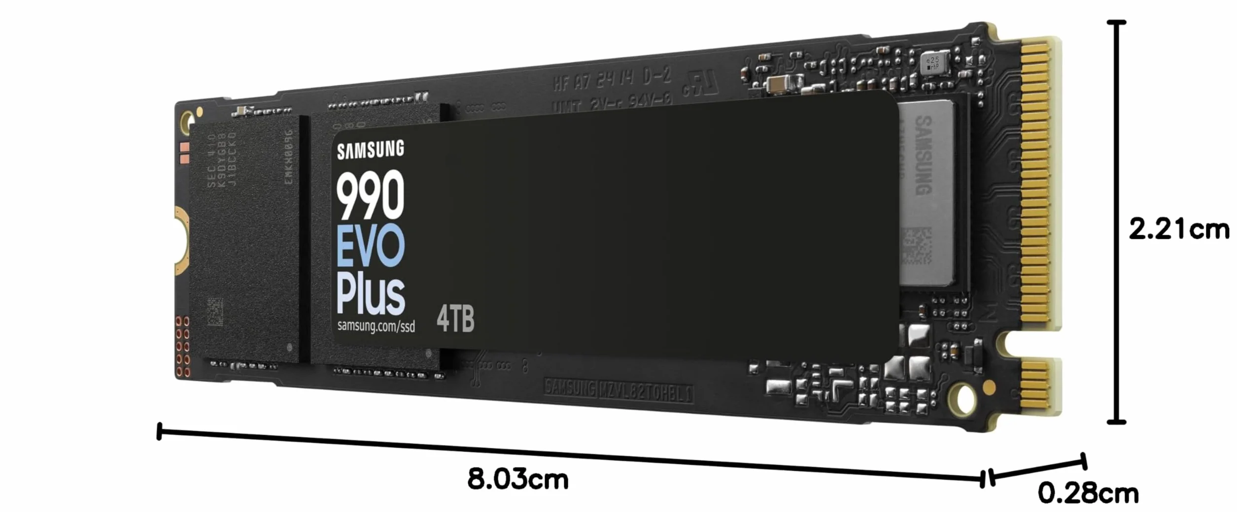 SAMSUNG 990 EVO Plus 2TB hasta 7,250 MB/s PCIe 4.0 x4/ 5.0 x2 NVMe M.2(2280) Disco Duro Interno (SSD) (MZ-V9S2T0BW)