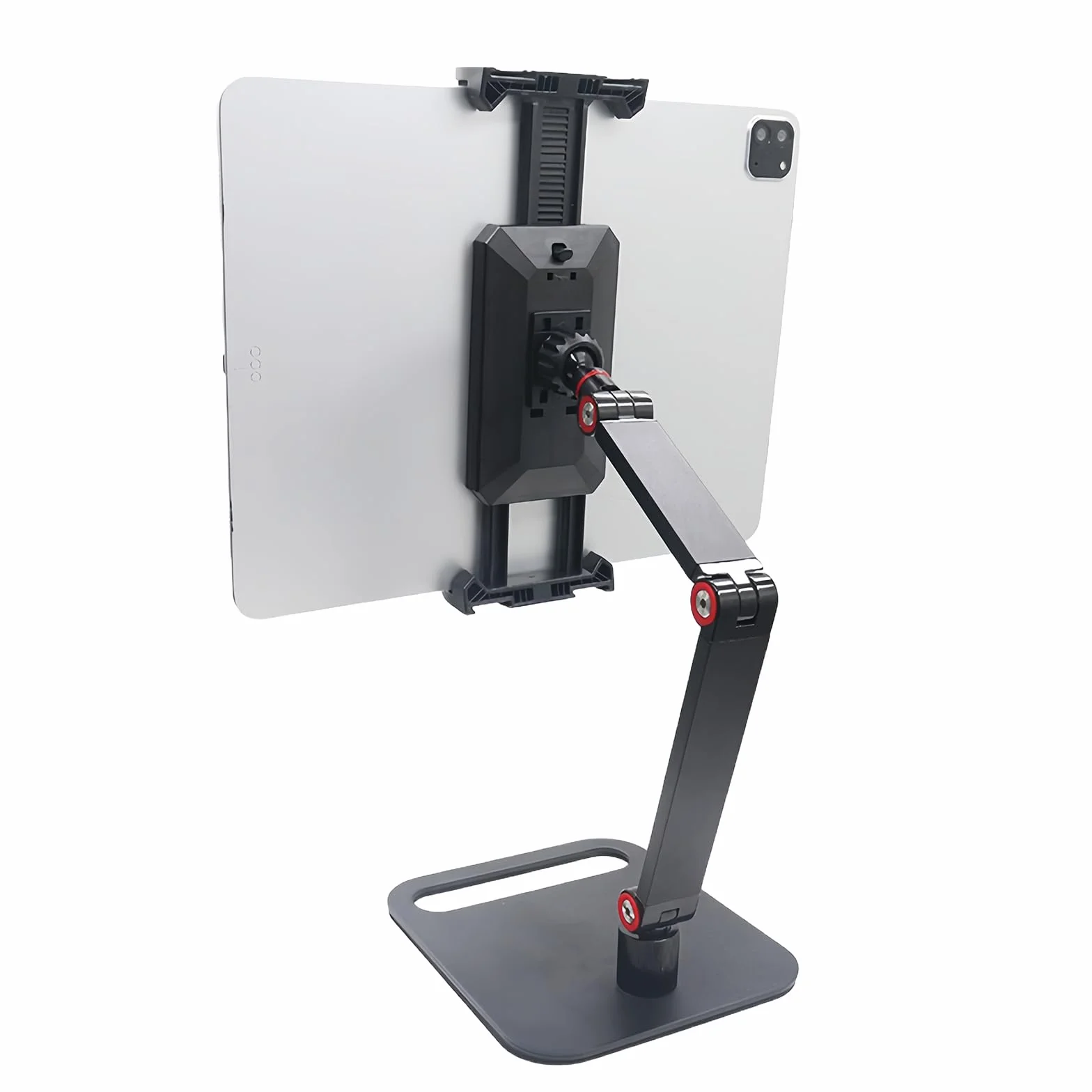 Leikurvo Soporte para tablet para pantallas de 6 a 17,3 pulgadas, soporte de mesa ajustable en 360°, altura ajustable, soporte portátil para tabletas y teléfonos móviles, giratorio, plegable