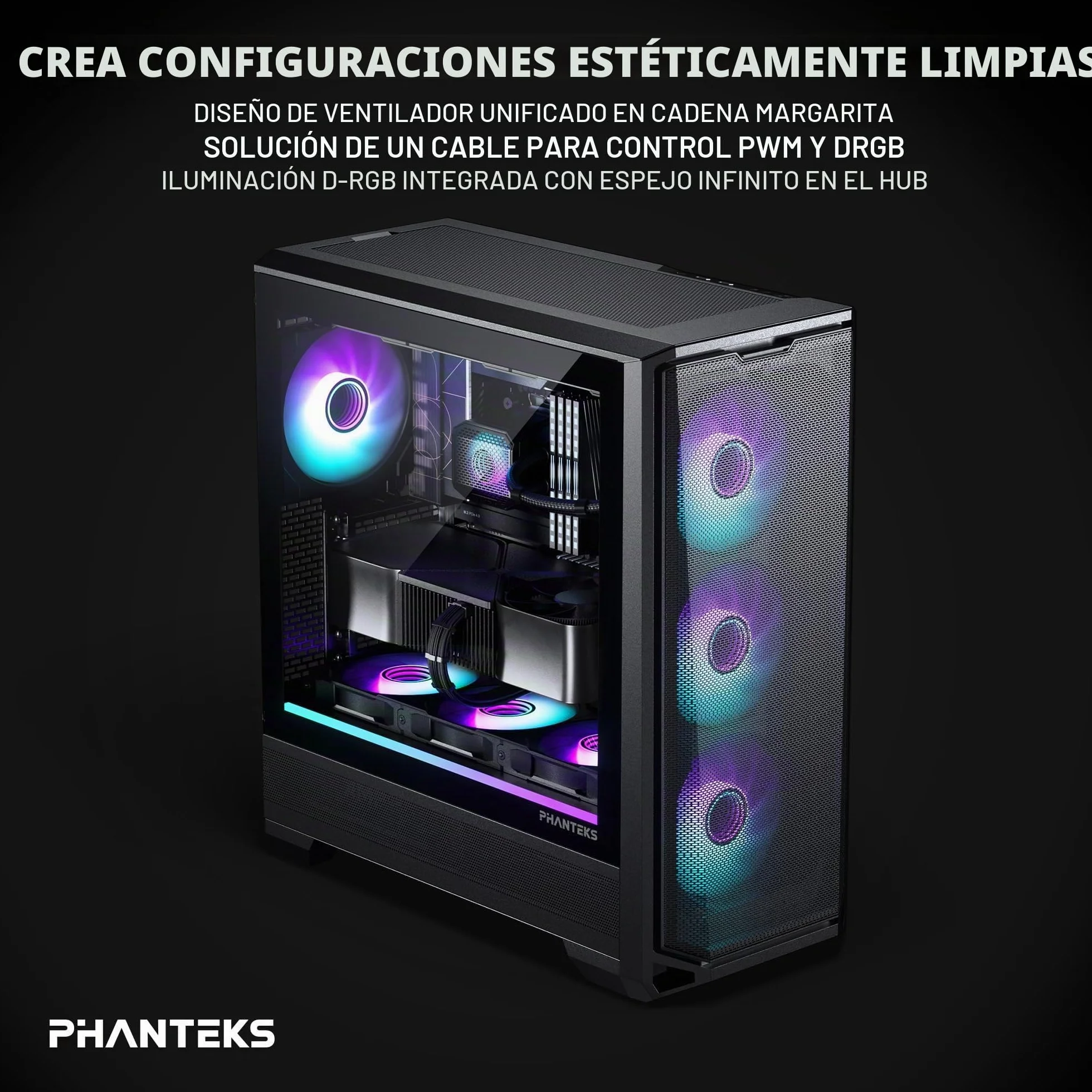 PHANTEKS M25 Gen2 PWM D-RGB L?fter 3er-Pack - Reverse Blade, 140mm, schwarz