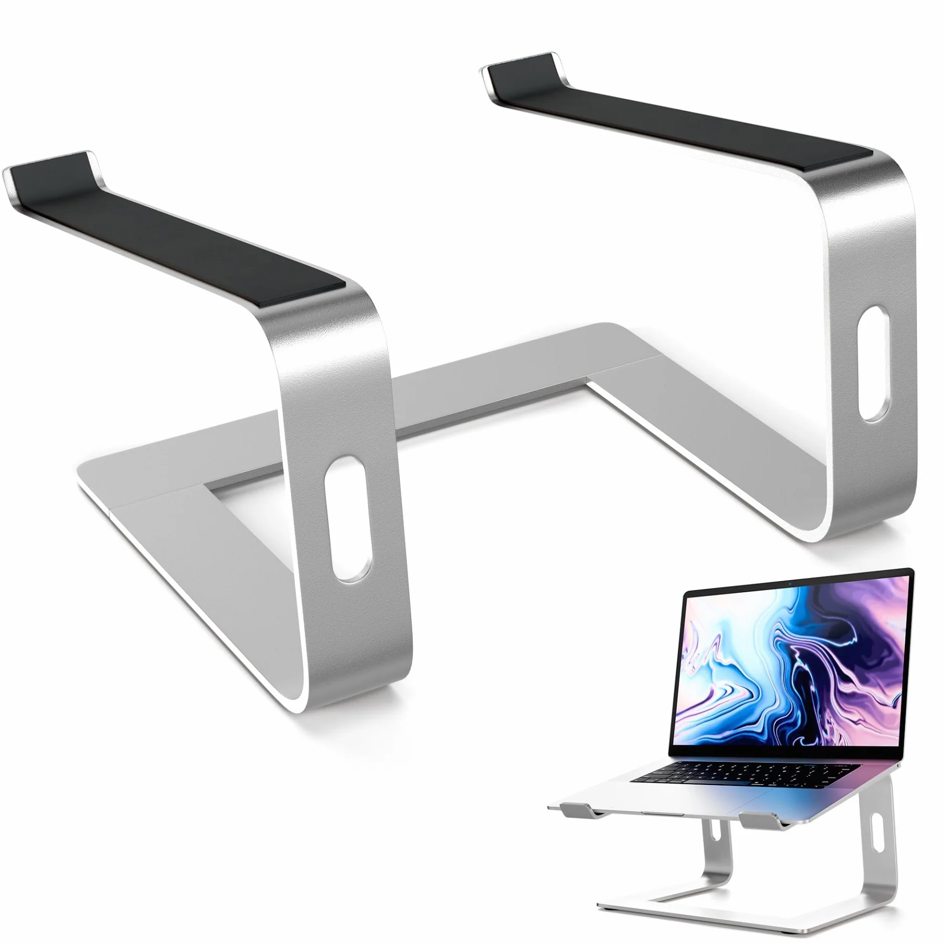 Soporte para Portátil, Soporte Ordenadores Portátiles, Soporte para Laptop para Aluminium, Bases de Portátiles para Notebook PC Laptop MacBook, Mesa para Ordenador para 11-17 Pulgadas