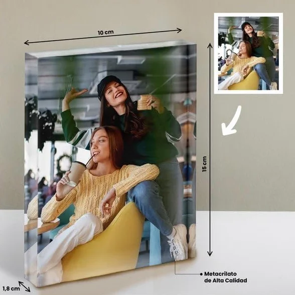 Portafoto Personalizada con foto Transparent Gift Placa Bloque Decoración del hogar