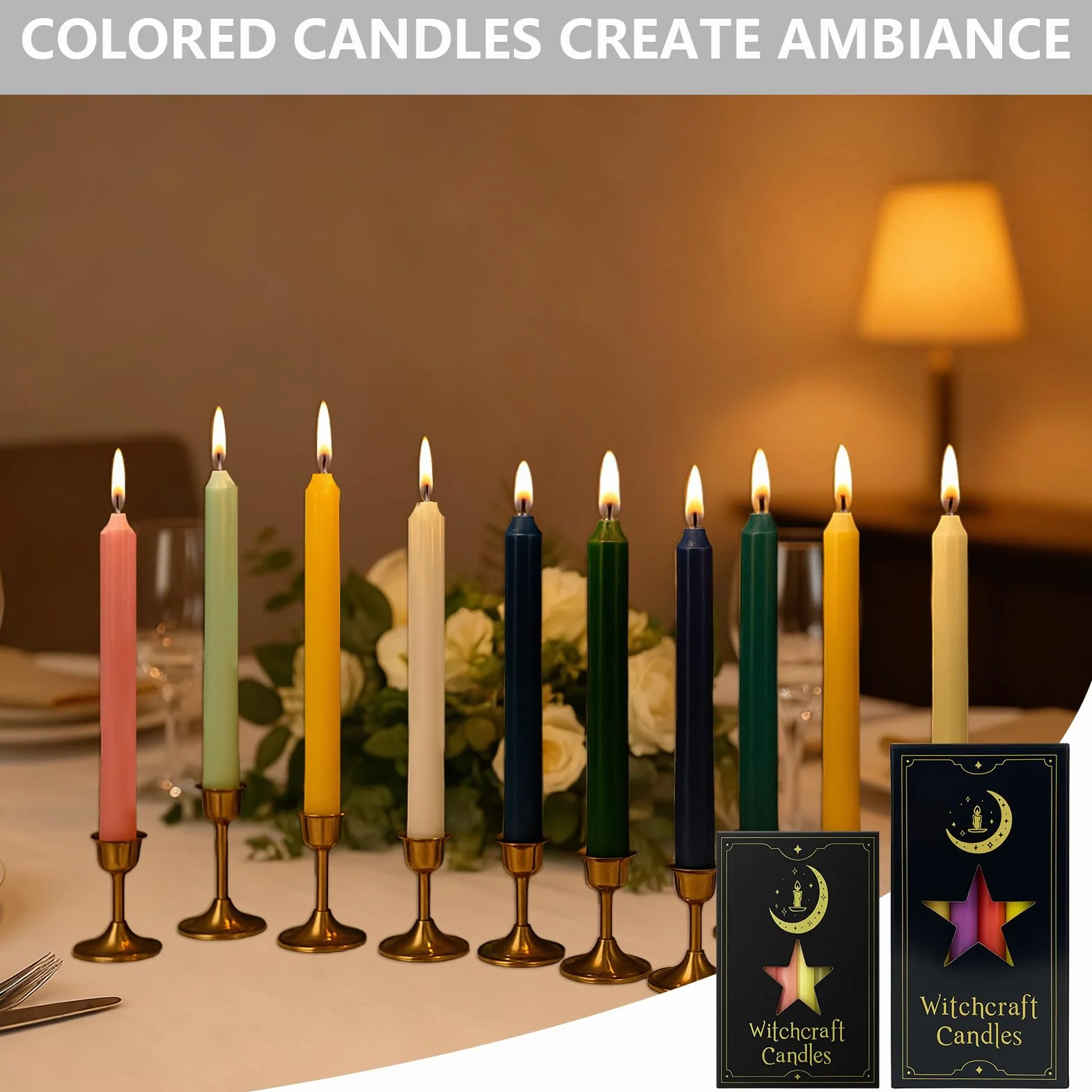 Velas Puntiagudas Cónicas Decorativas 1,2 x 16 cm 36 Piezas para Hogar