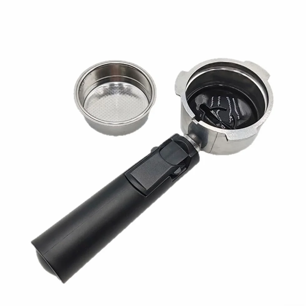 Mango espresso de aleación de aluminio para portafiltro sin fondo de 51 mm con montaje seguro de tres orejas