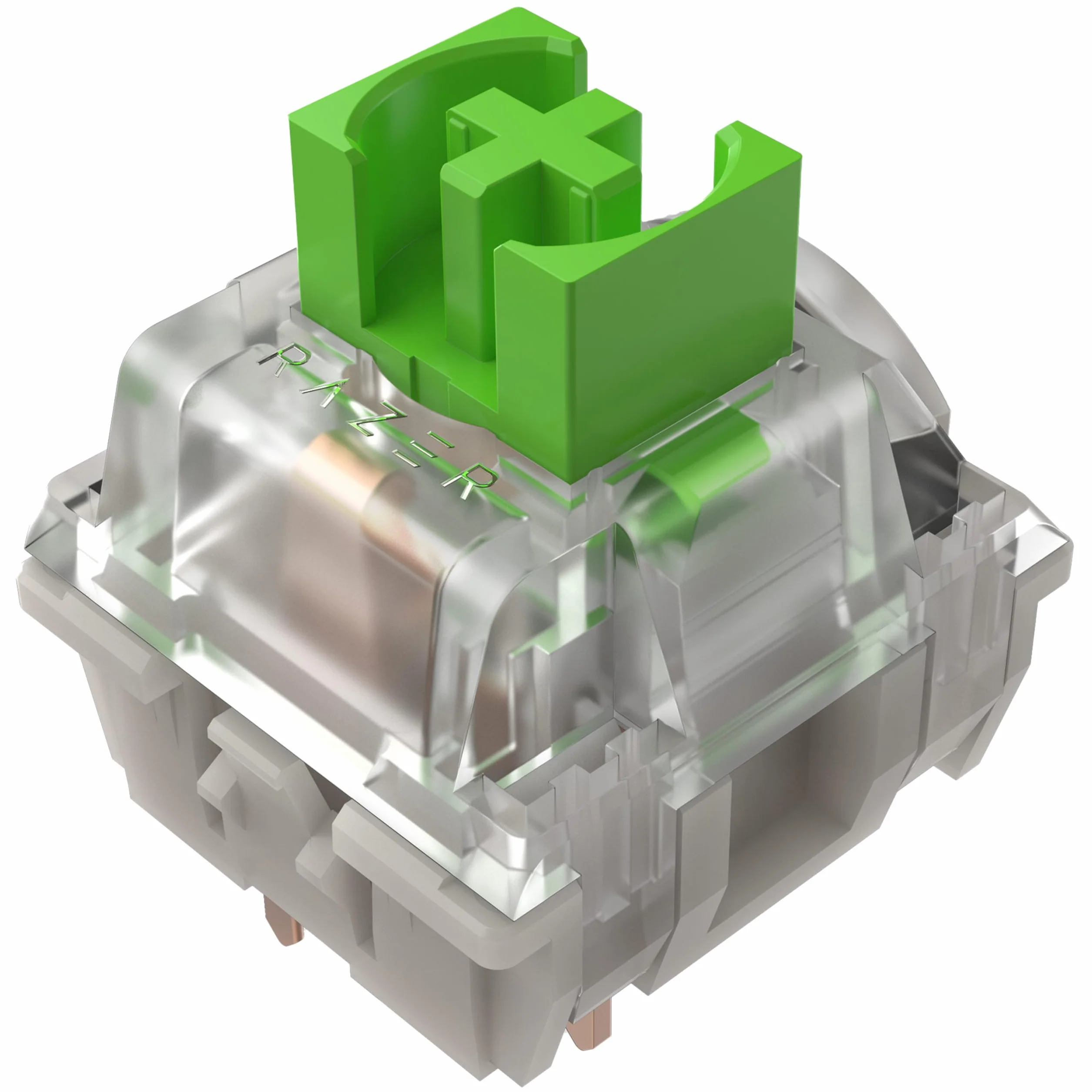 Razer Mechanical Switches - Green Clicky Switch (3 generación, optimizado para juegos, carcasa del interruptor transparente con lente LED, duración de 100 mil pulsaciones, conectores de 3 patillas)