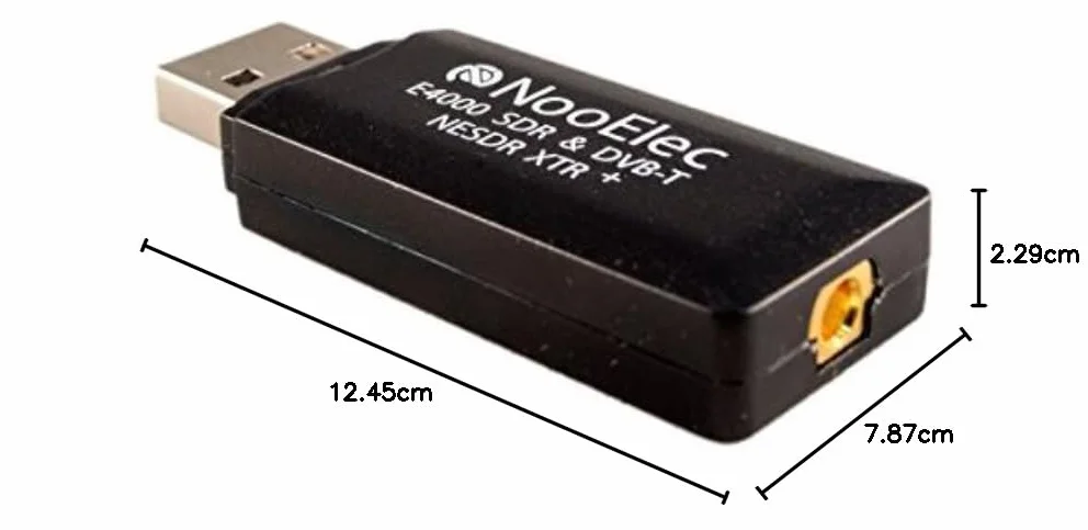 NooElec NESDR XTR+ Tiny Extended-Range TCXO-Based RTL-SDR & DVB-T USB Stick (RTL2832U + E4000) w/Antenna and Remote Control, [Importado de UK]