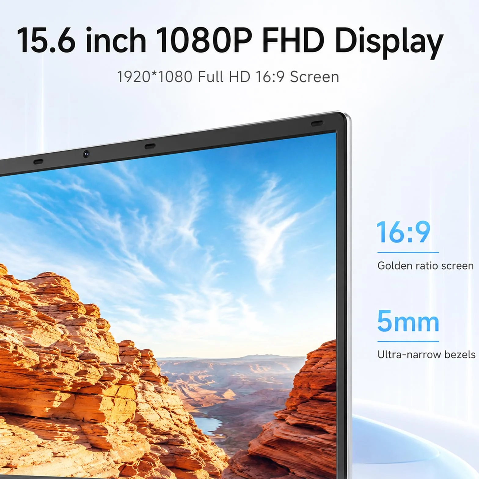 2026 Ordenador portátil 15.6 Pulgadas pc portátil 5025U, 8GB RAM 128GB SSD DDR4, Lector Huellas dactilares, 5G WiFi USB 3.0, 1920 x 1080 IPS FHD, 5000 mAh, Teclado Completo retroiluminado/Panel táctil