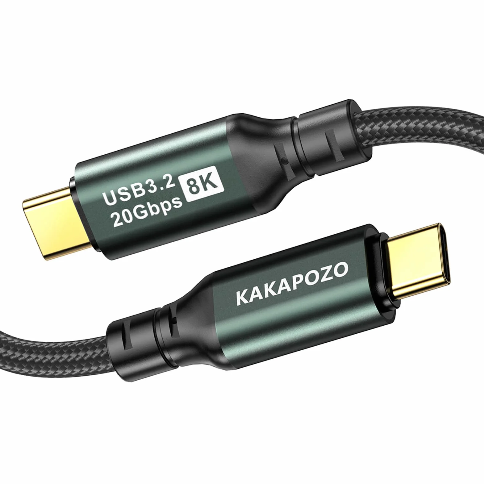 Cable USB C a USB C de 10 pies, soporta video de pantalla HD de 8 K a 60 Hz, carga rápida PD de 100 W, transferencia de datos de 20 Gbps, USB C 3.2 generación, tipo C a tipo C para iPhone 15