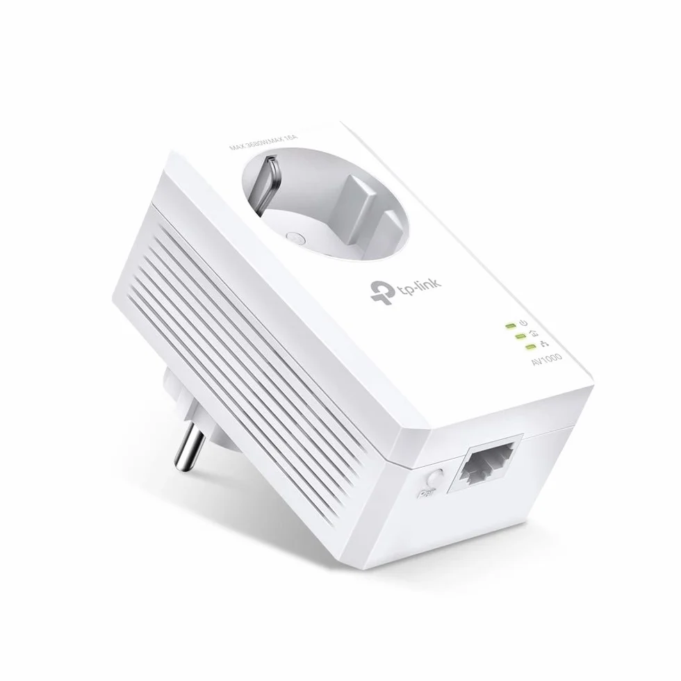 TP-Link TL-PA7017P AV1000 Gigabit Powerline, Sin WiFi, 1 Gigabit Puerto, Super Ahorro de Energía, Color Blanco