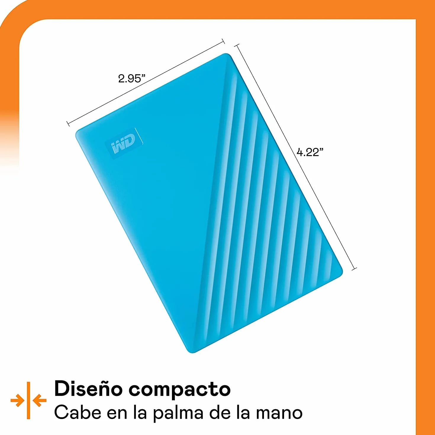 WD 4TB My Passport Disco Duro Externo Portátil, USB 3.2 Gen 1/USB 3.0, Copia de seguridad y protección con contraseña, Formateado para Windows, ChromeOS y MacOS, Azul