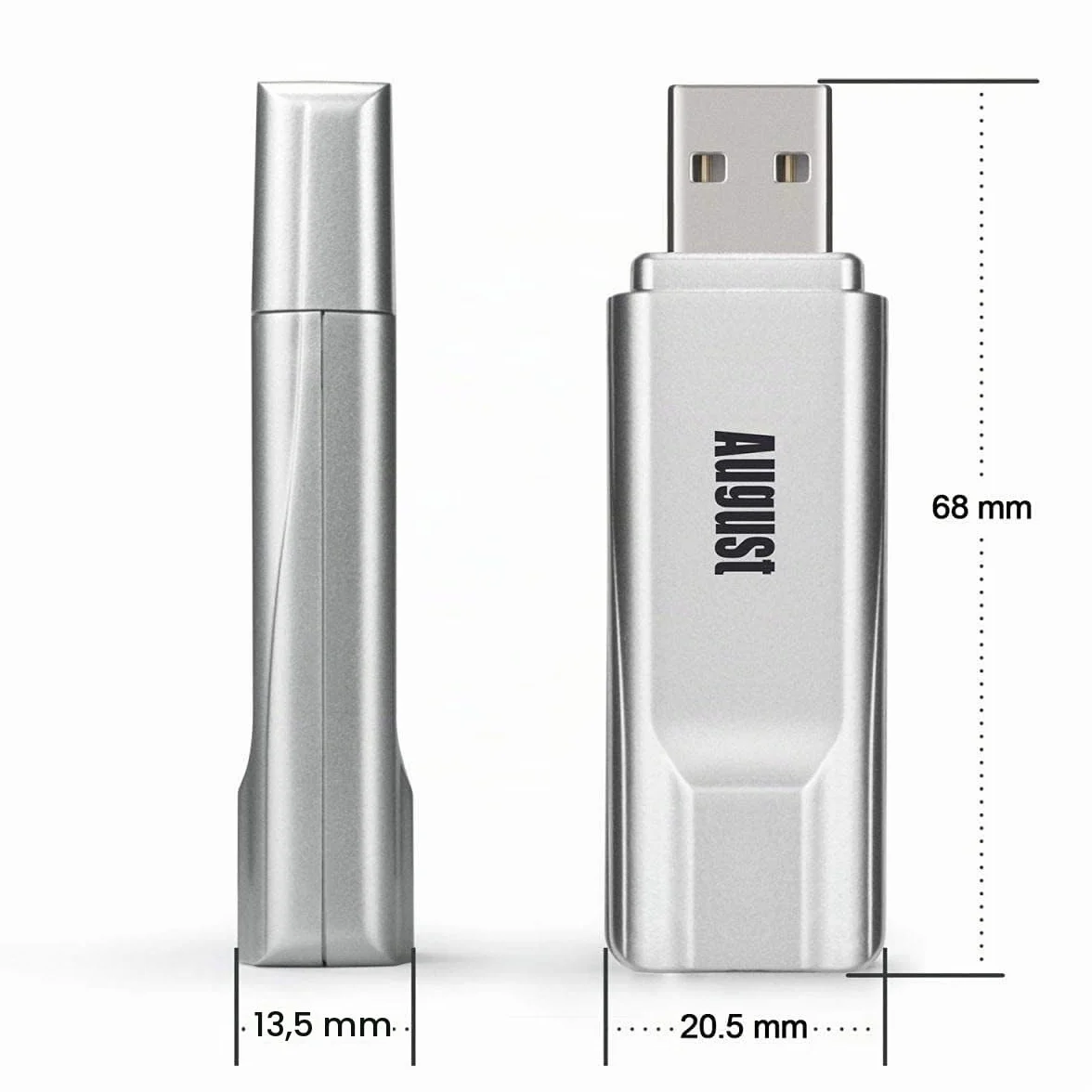 August DVB-T210 Freeview HD TV Sintonizador USB Stick – Mira y graba Canales Freeview en Laptop y PC, graba en HDD o SSD a través de USB, no Requiere WiFi, Receptor DVB-T2 para Windows 11 Home, 10, 8