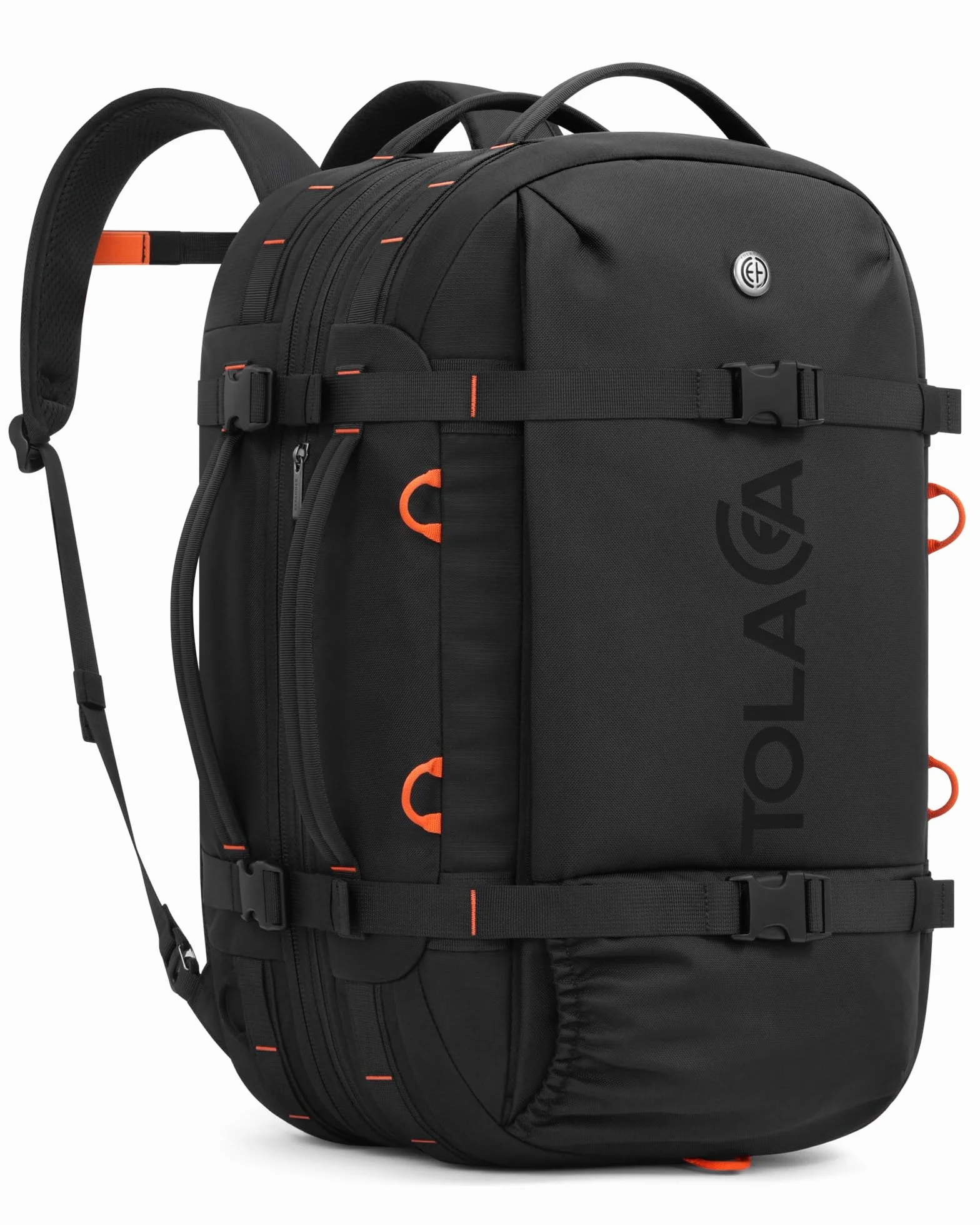 Tolaccea Mochila de Viaje 40L-50L Cabina Avión, Mochila Grande para Portátil 15,6", Impermeable para Hombre y Mujer, Trabajo y Excursión