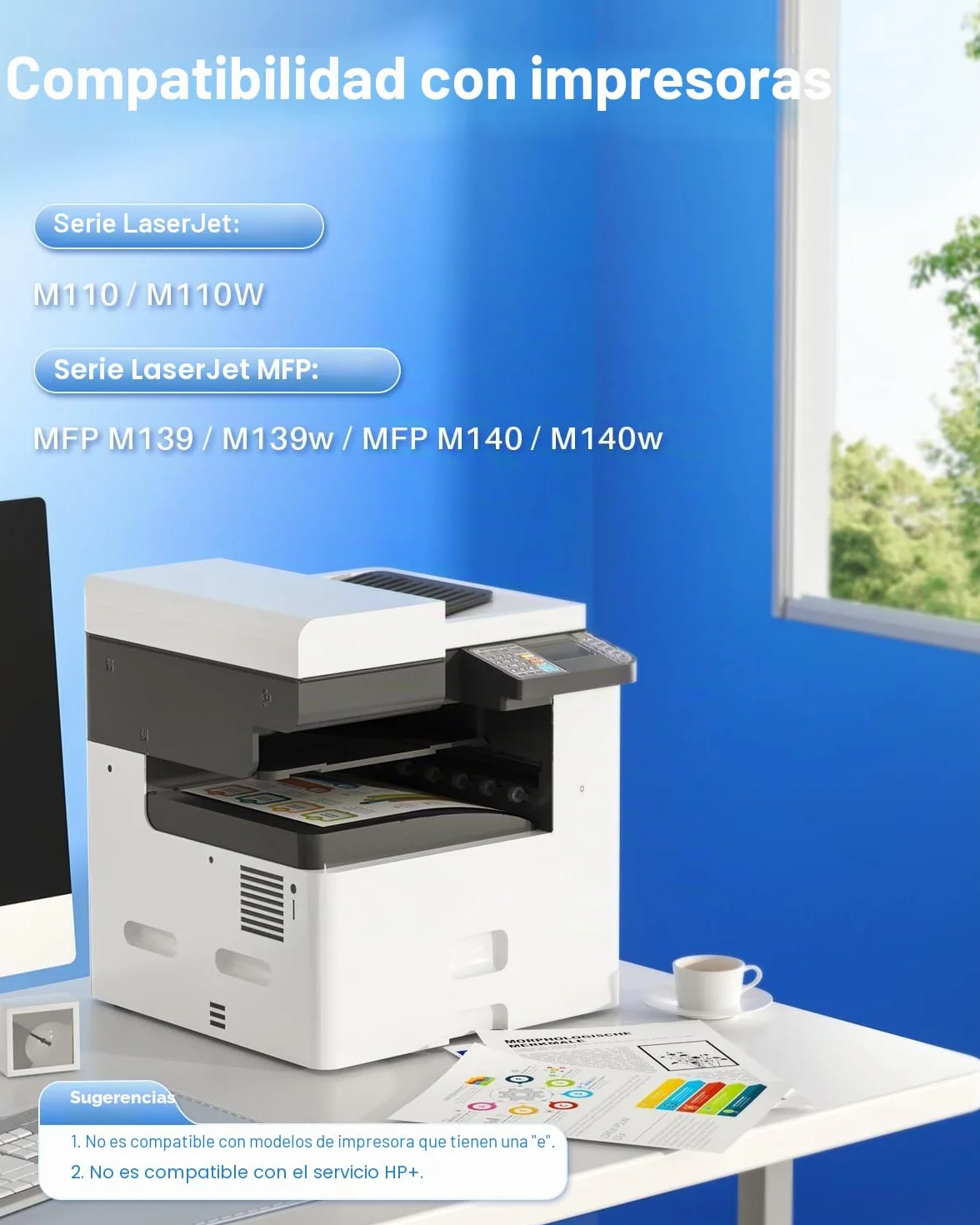 Toner 142A con Chip Compatible con HP 142A W1420A Toner 142X W1420X para HP LaserJet MFP M140w M110w M110 M140 MFP M139w M139 (1X W1420A Negro)