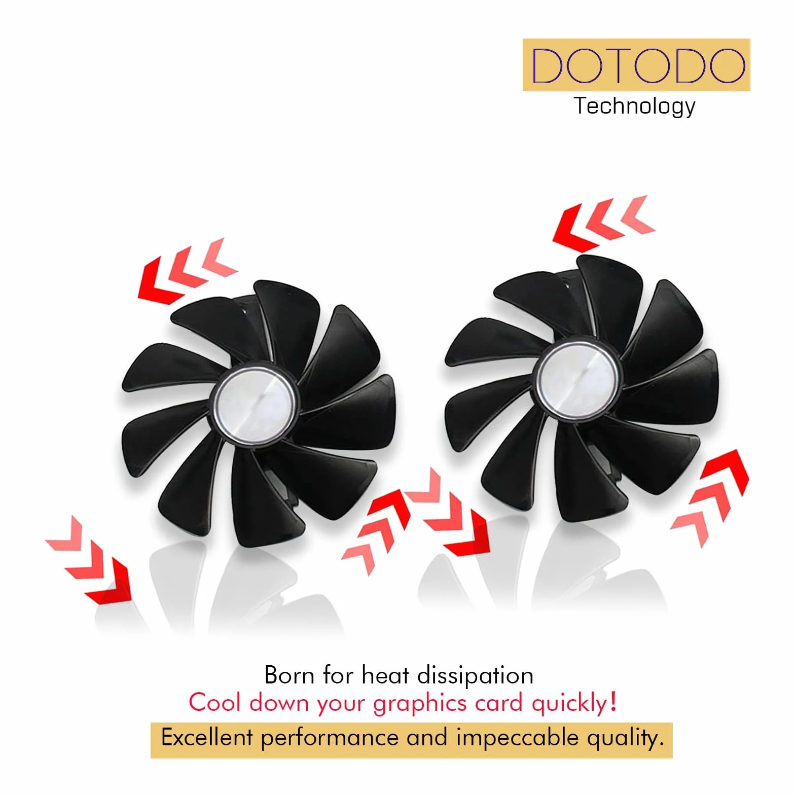 CF1015H12D/FDC10U12S9-C - Ventilador de tarjeta gráfica para Sapphire Nitro RX 580, RX 570 y RX 480 VGA (negro, paquete de 2)