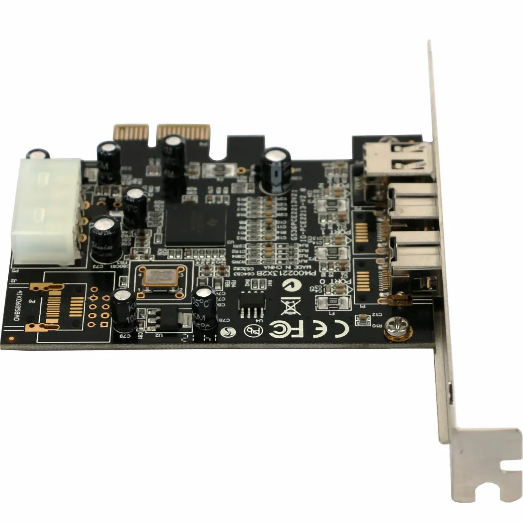 JMT PCIE Combo 3 Puertos 2X 1394B 9Pin 1x 1394A 6Pin PCI-Express Adaptador de Tarjeta FireWire Expansión IEEE 1394 B A para FireWire 800