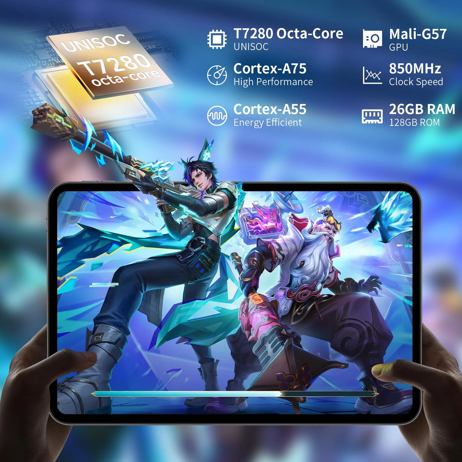 TECLAST T65 Tablet 13.4 Pulgadas Android 16, 120Hz Tablet, Gemini AI, 4G LTE Doble SIM, Widevine L1, 26GB RAM+128GB ROM, Octa-Core 2.2GHz, 8000 mAh, 5G WiFi, GPS, Tablets Grande para Ver Películas