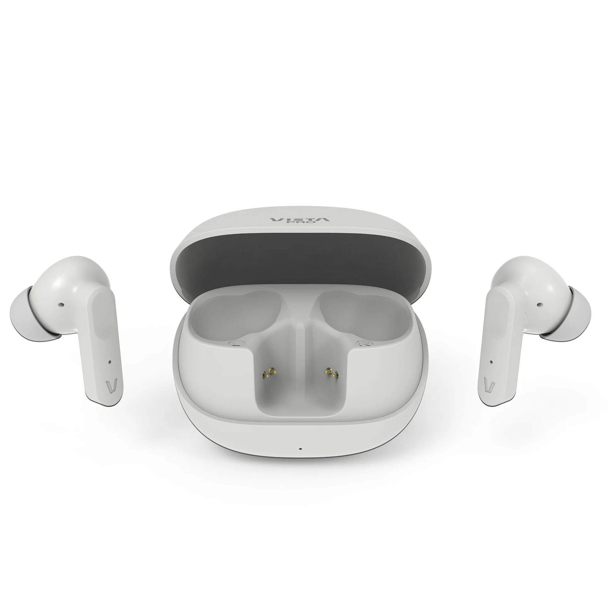 Vieta Pro - Auriculares True Wireless con Cancelación Activa de Ruido -25dB, Bluetooth 6.0, Dual Pairing, 4 x Mic ENC, Autonomía 25h, App Joy 2 Blanco