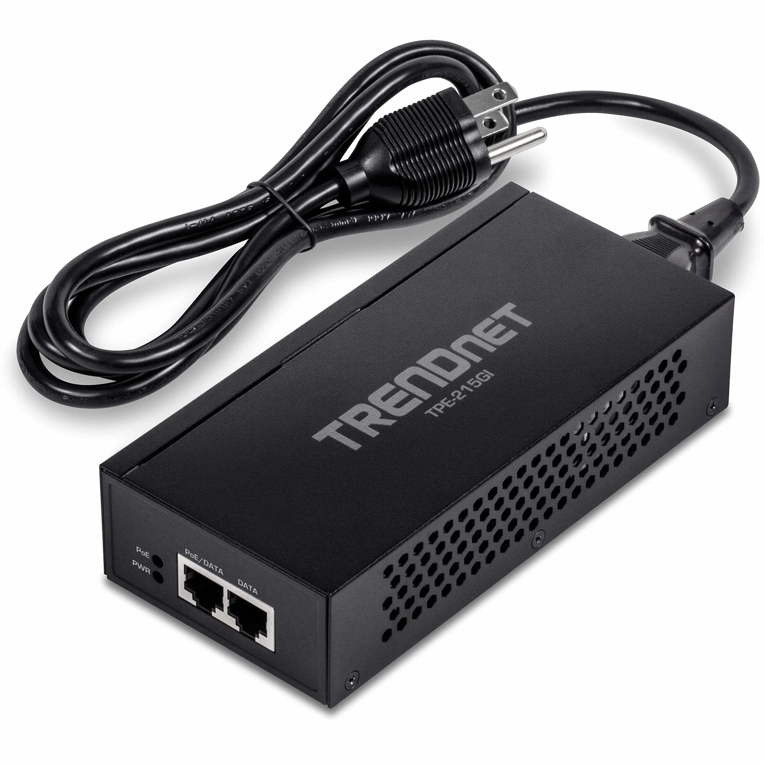 TRENDnet, TPE-215GI, Inyector PoE+ 2.5G, Convierte un Puerto no PoE en un Puerto PoE+ 2.5G, Compatible con 2.5GBASE-T, Fuente de alimentación integrada