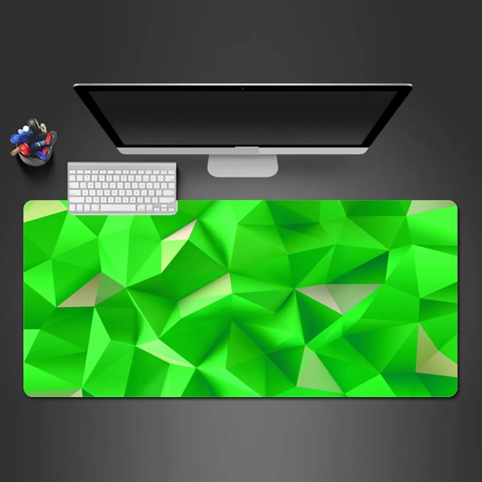 Alfombrilla Raton Gaming XXL 1200x600x2cm Alfombrilla de Ratón Grande Alfombrilla Gaming de Escritorio con Base Antideslizante para Gamers PC y Portátil (Geometría Cian)