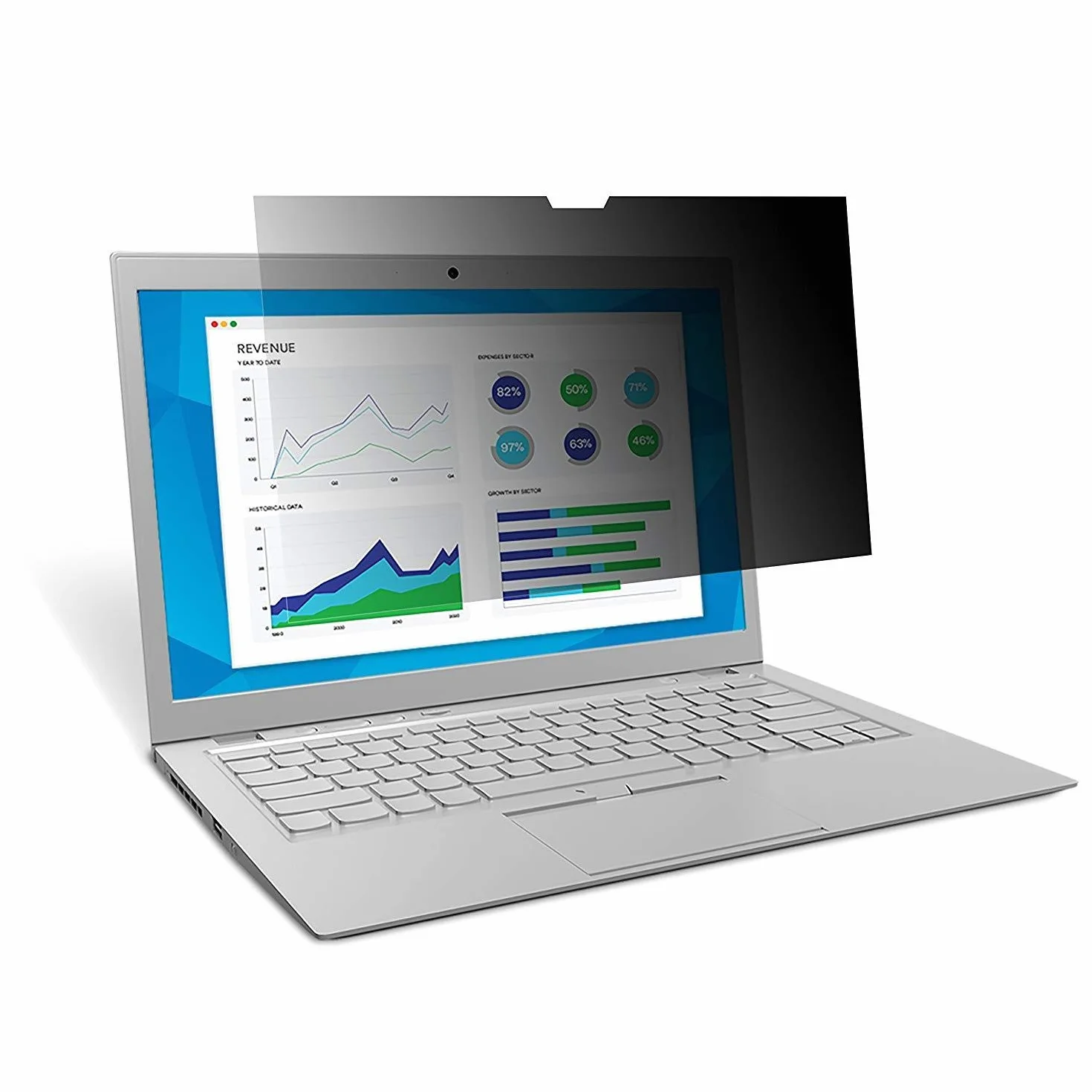 3M 3M PF15.6W9 - Filtros de privacidad para portátiles 15.6 inch widescreen 16:9 | BP133W9E, 85 % de transmisión de luz, hasta 25 % más brillante, tecnología Nanolouver y privacidad lateral de 60°
