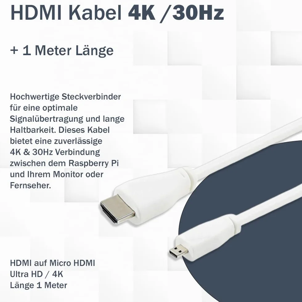 Raspberry Pi 4 4 GB / 8 GB Starter Kit | 64 GB SD tarjeta | Fuente de alimentación USB-C de 15 W | Carcasa | Cable Micro HDMI 4K | Juego de disipador de calor (4 GB de RAM)
