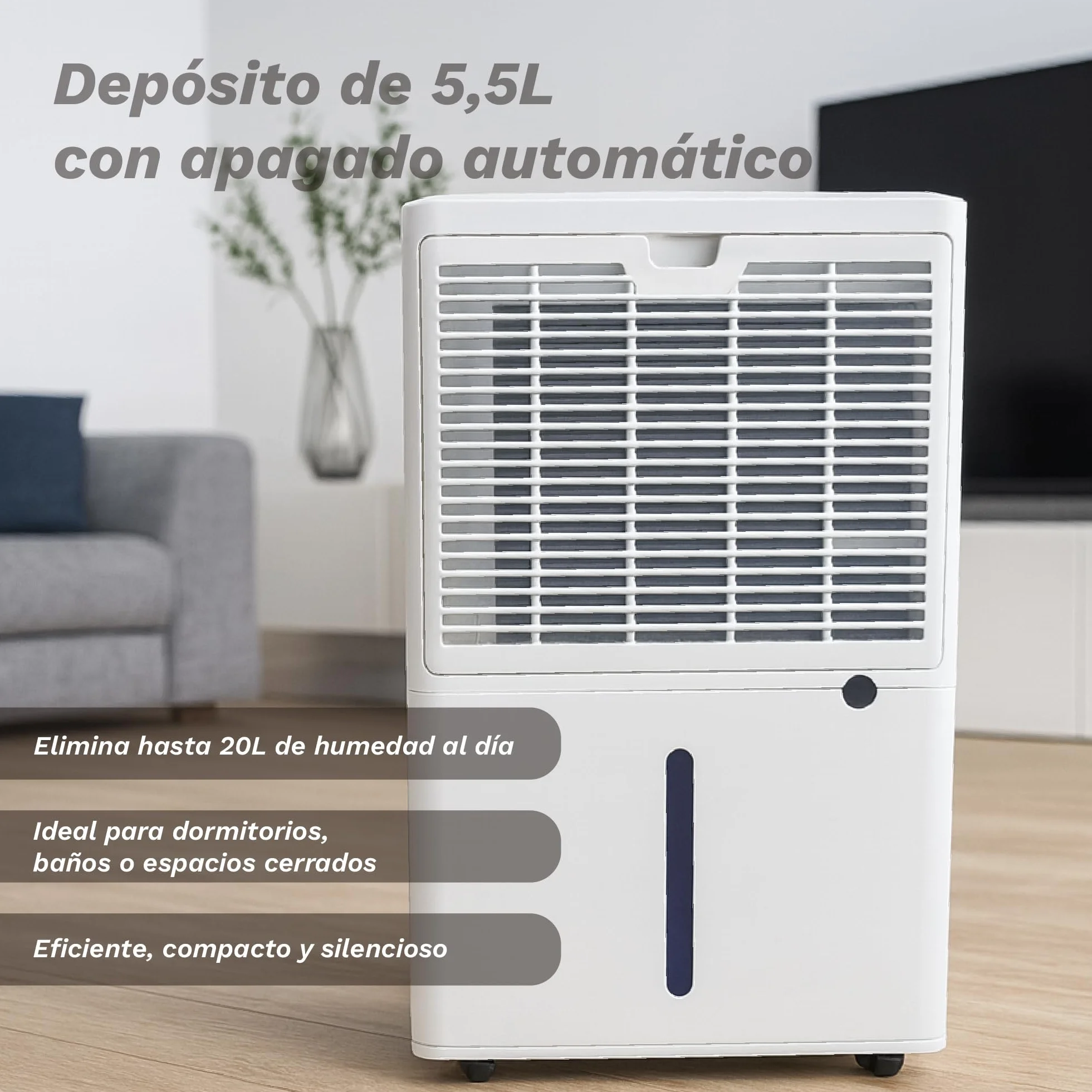 Deshumidificador GRUNKEL DH-20DT 20L/día Wi-Fi Integrado App R290