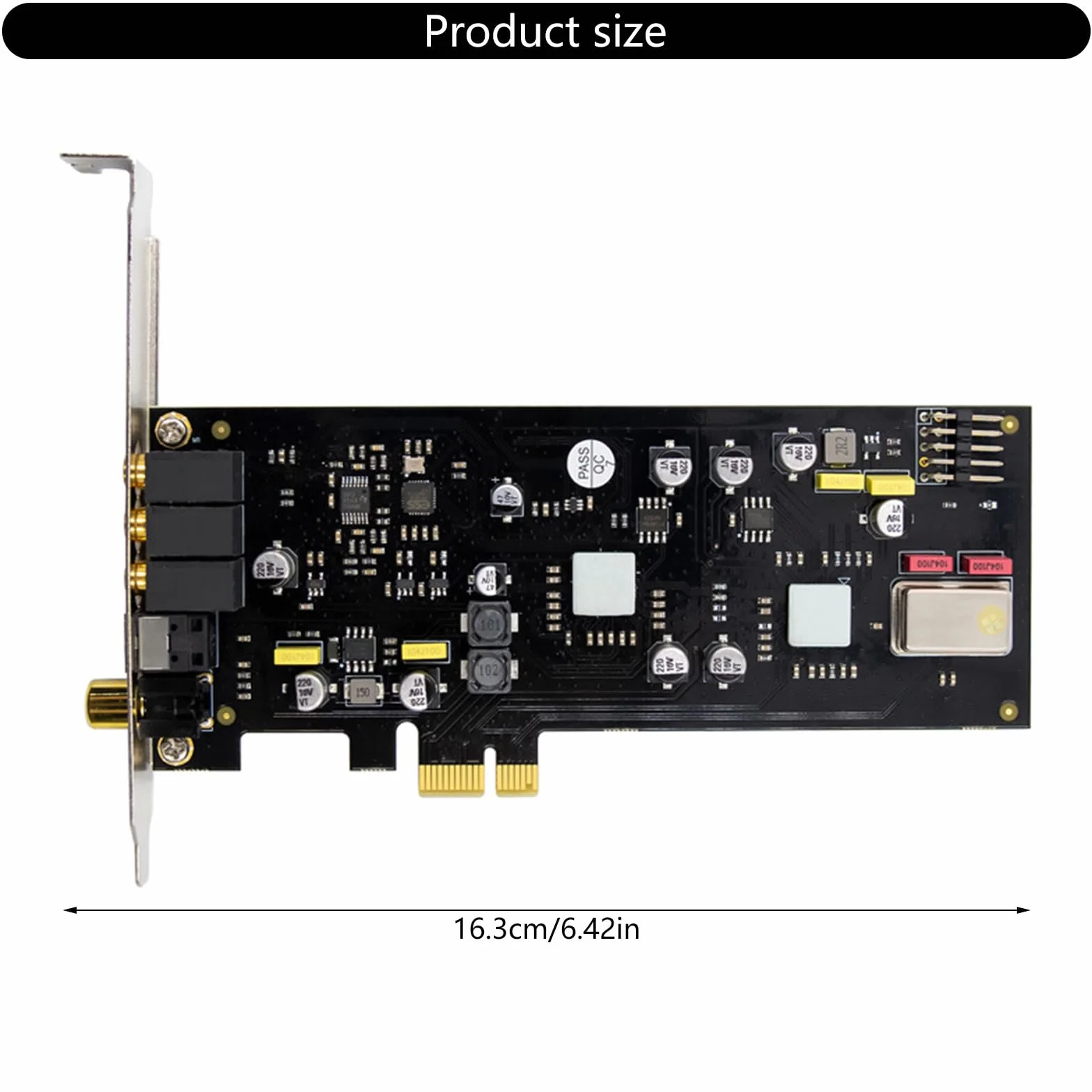 Tarjeta de sonido PCIe ST113 SSS1700 Chip de perfil bajo para estudio de transmisión en vivo de cine en casa tarjeta de sonido digital