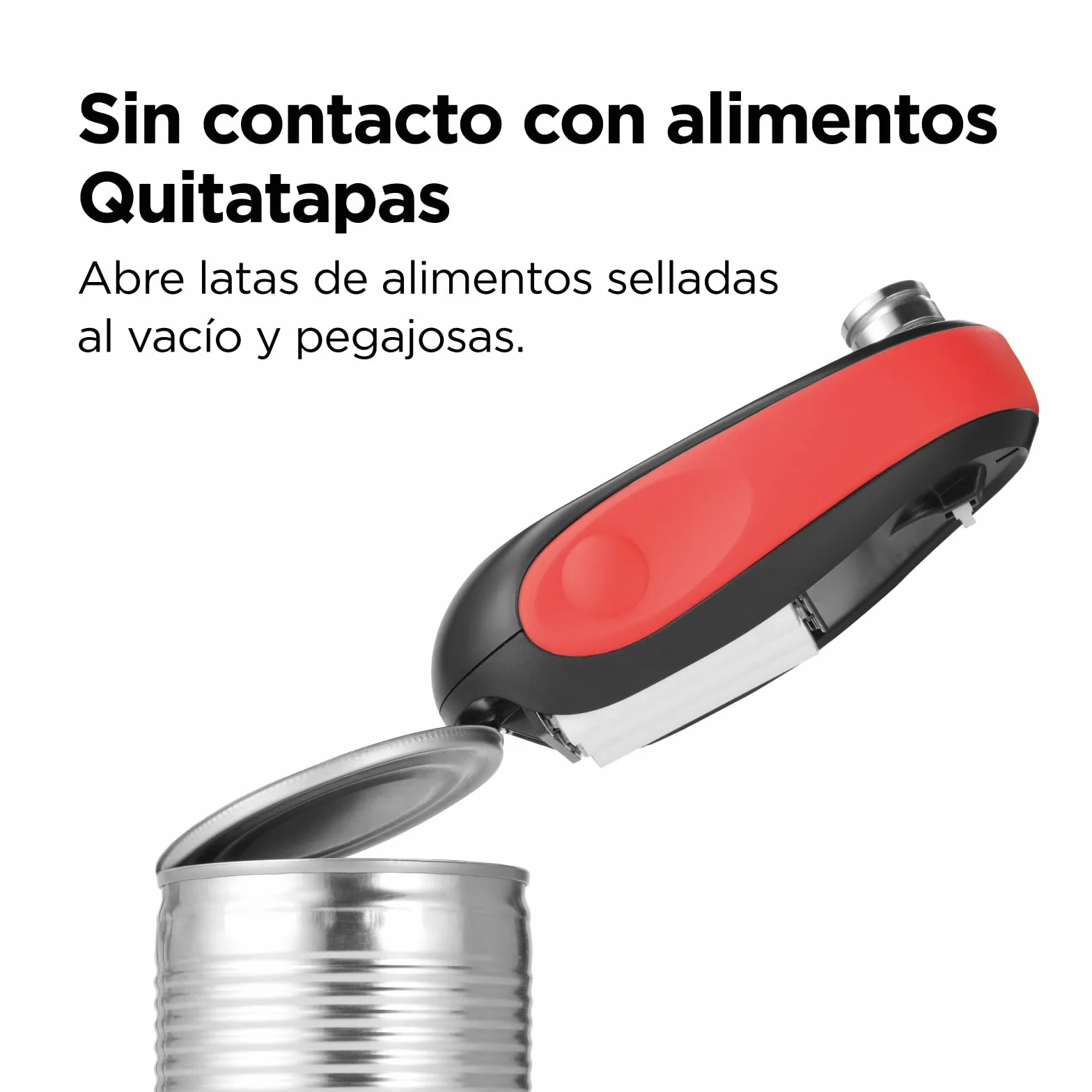 Kitchen Mama One-To-Go Abrelatas Eléctrico, A Pilas, Rojo
