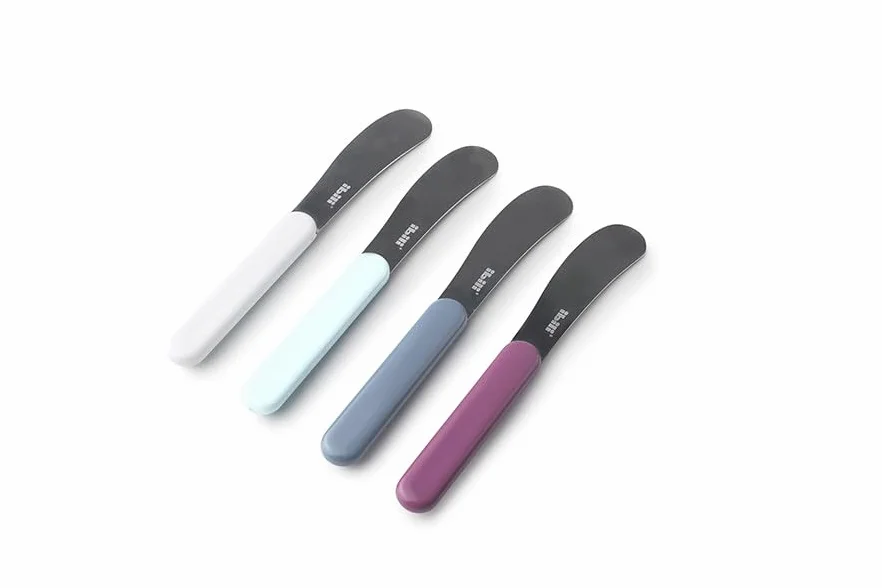 IBILI - Espátula para Mantequilla de Acero Inoxidable y Plástico - 14,8 cm - Color Aleatorio