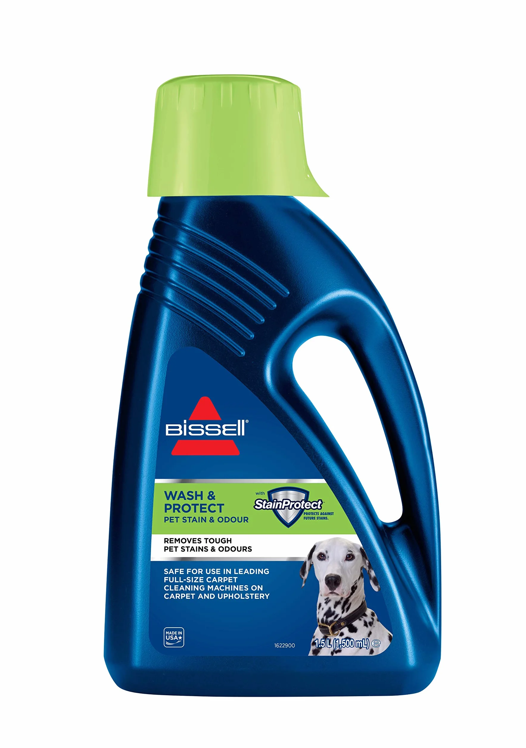 BISSELL 1087N Wash & Protect Pet detergente para limpiadores de moquetas y alfombras 1,5 l acero inoxidable 18/8