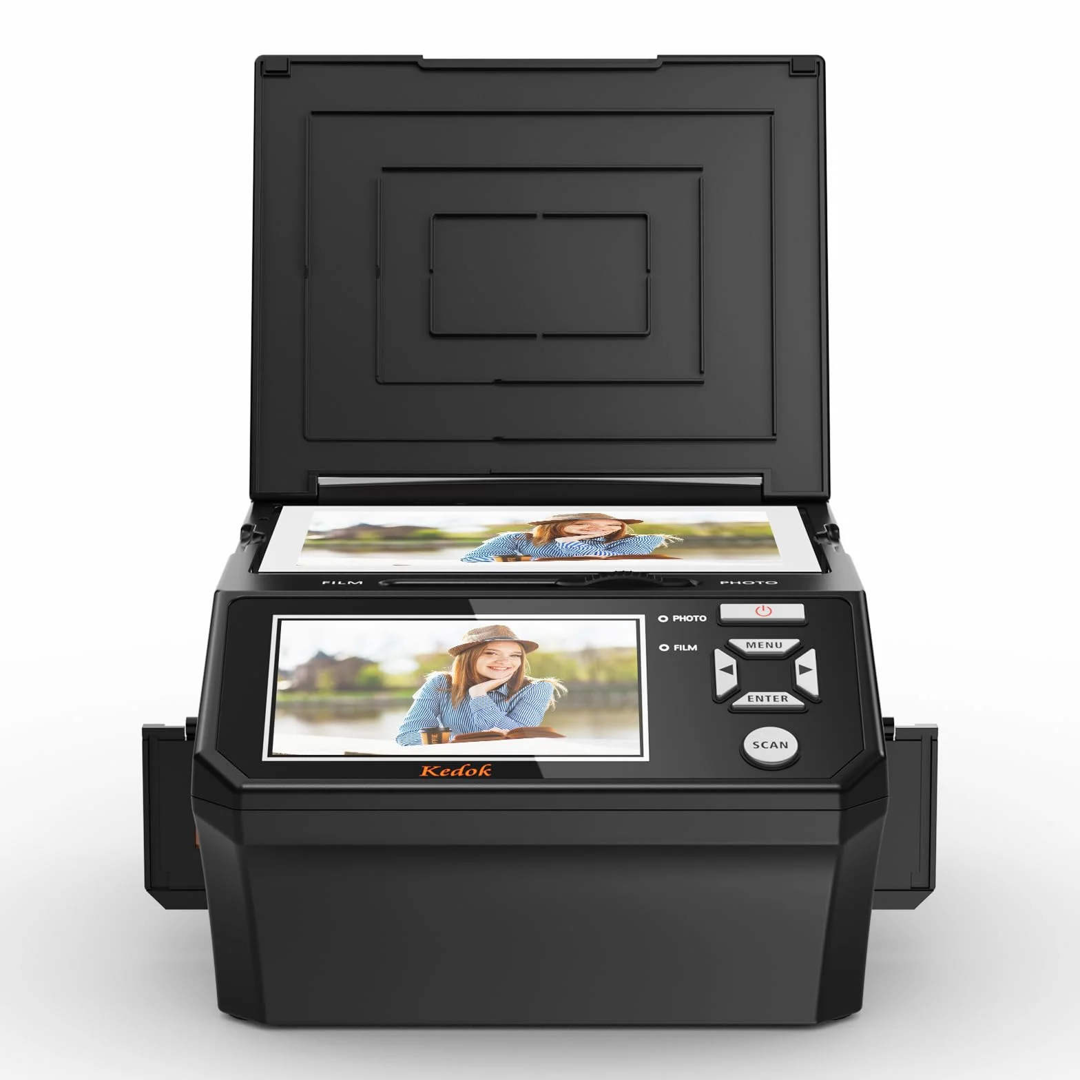 Escáner Digital de película y Diapositivas, con Pantalla LCD de 5 Pulgadas, Convierte películas, Fotos y Tarjetas de Visita de 35 mm y 110 mm en Tarjeta SD de Alta resolución JPEG de 22 MP de 8 GB