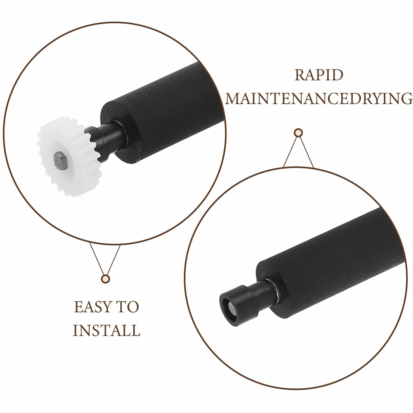 Rodillo de Papel para | Rodillo de Repuesto para Impresora térmica | Platina de Goma de 64 mm y 21 Dientes | Alimentación precisa de Papel | Compatible con terminales de Pago portátiles