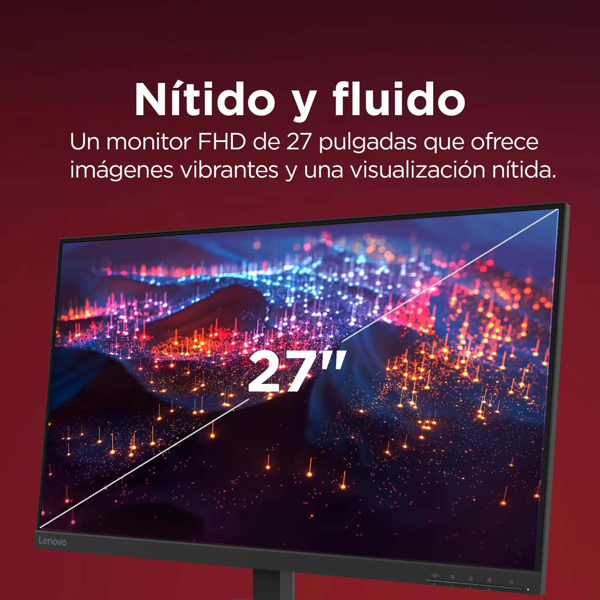 Lenovo L27-4e Monitor FHD 27" IPS HDMI VGA 100Hz 4ms 99% sRGB VESA 100mm Negro