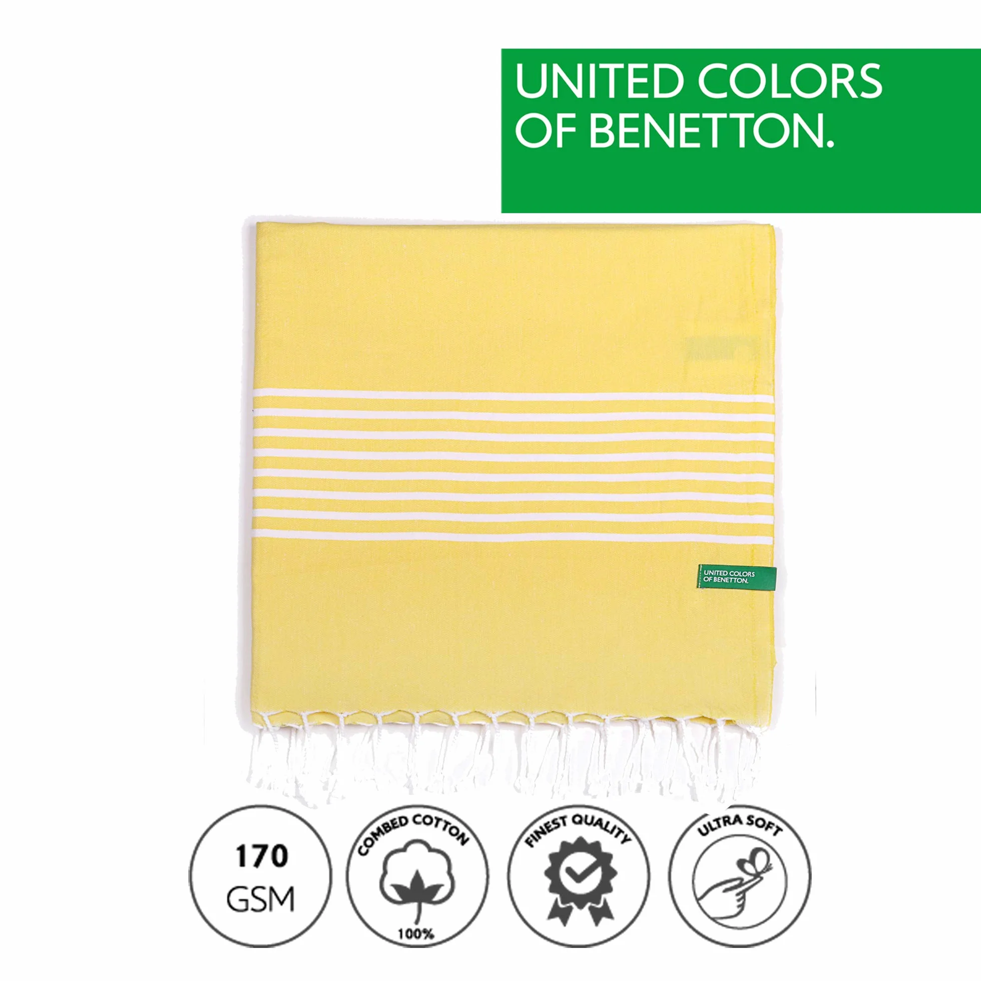 UNITED COLORS OF BENETTON Hamman 80x165cm 100% algodón amarillo