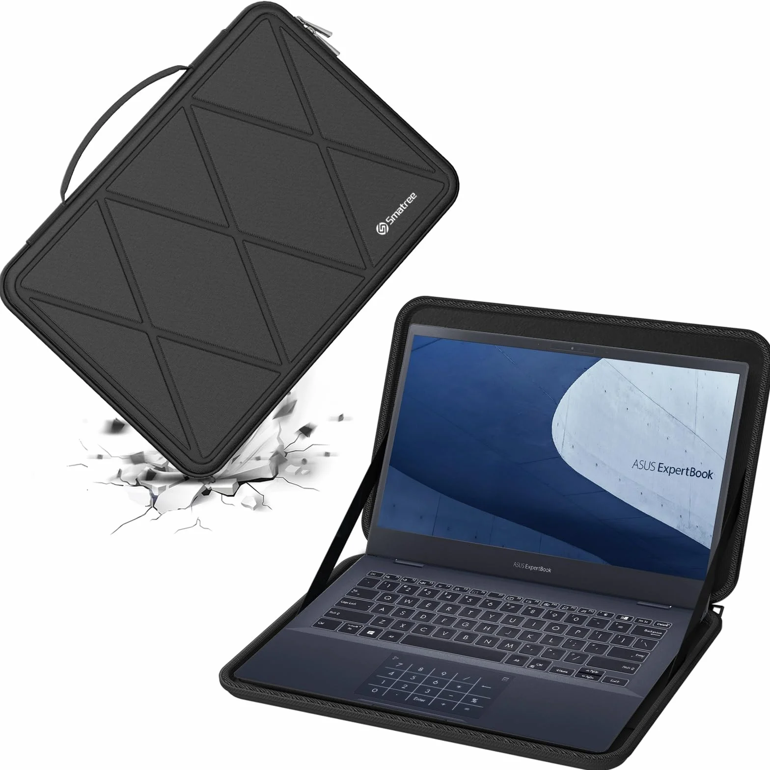 Smatree Hard Funda rígida para portátil de EVA Compatible con 14 Pulgadas ASUS Chromebook C424/C423,Resistente a los Golpes y al Agua Funda para portátil (X8257T)