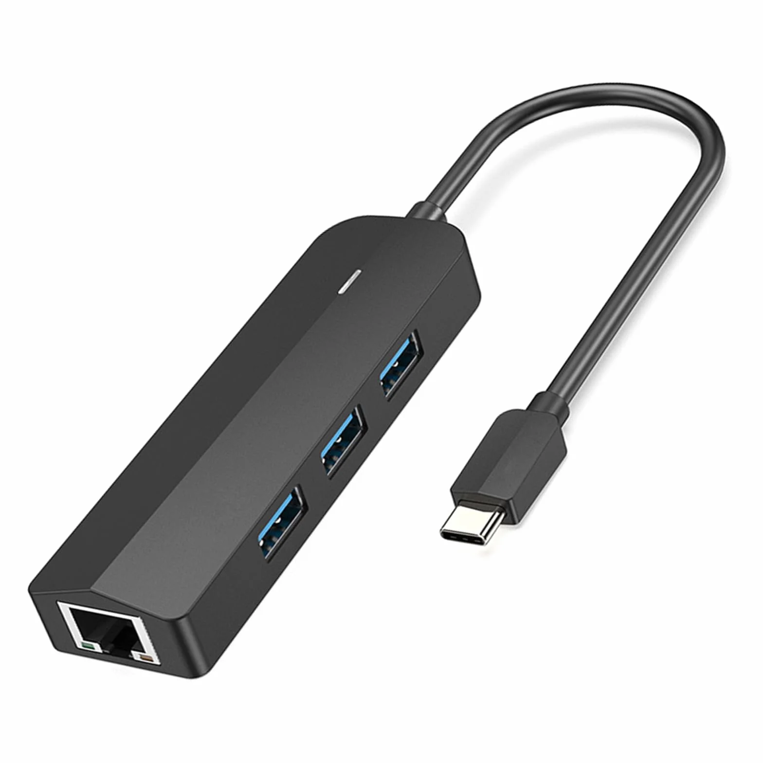 Adaptador de Red portátil Tipo C con 3 Puertos USB 3, 0 y RJ45 de 1000Mbps para Transferencia rápida de Datos convertidor Tipo C a Ethernet