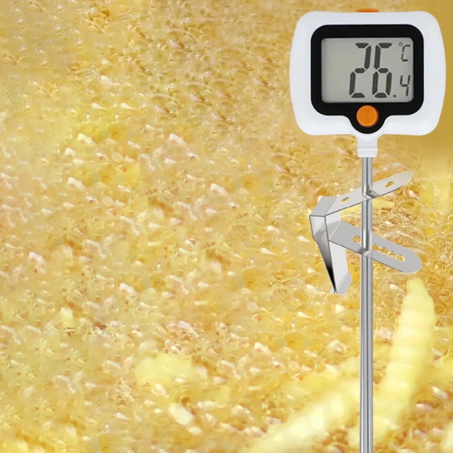 Termómetro digital de caramelo con sonda de acero inoxidable -50°C a 300°C giratorio 180°