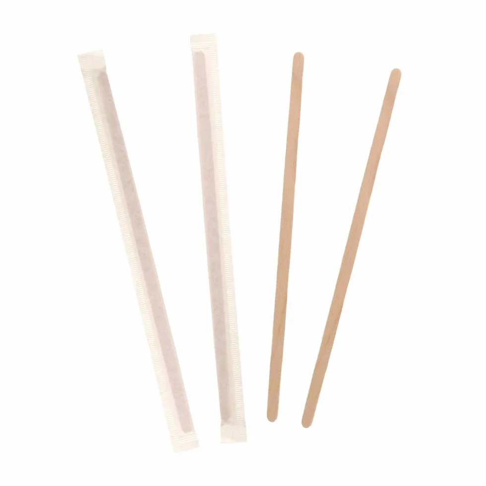 Paletinas de café de madera 11 cm biodegradables desechables 500 unidades