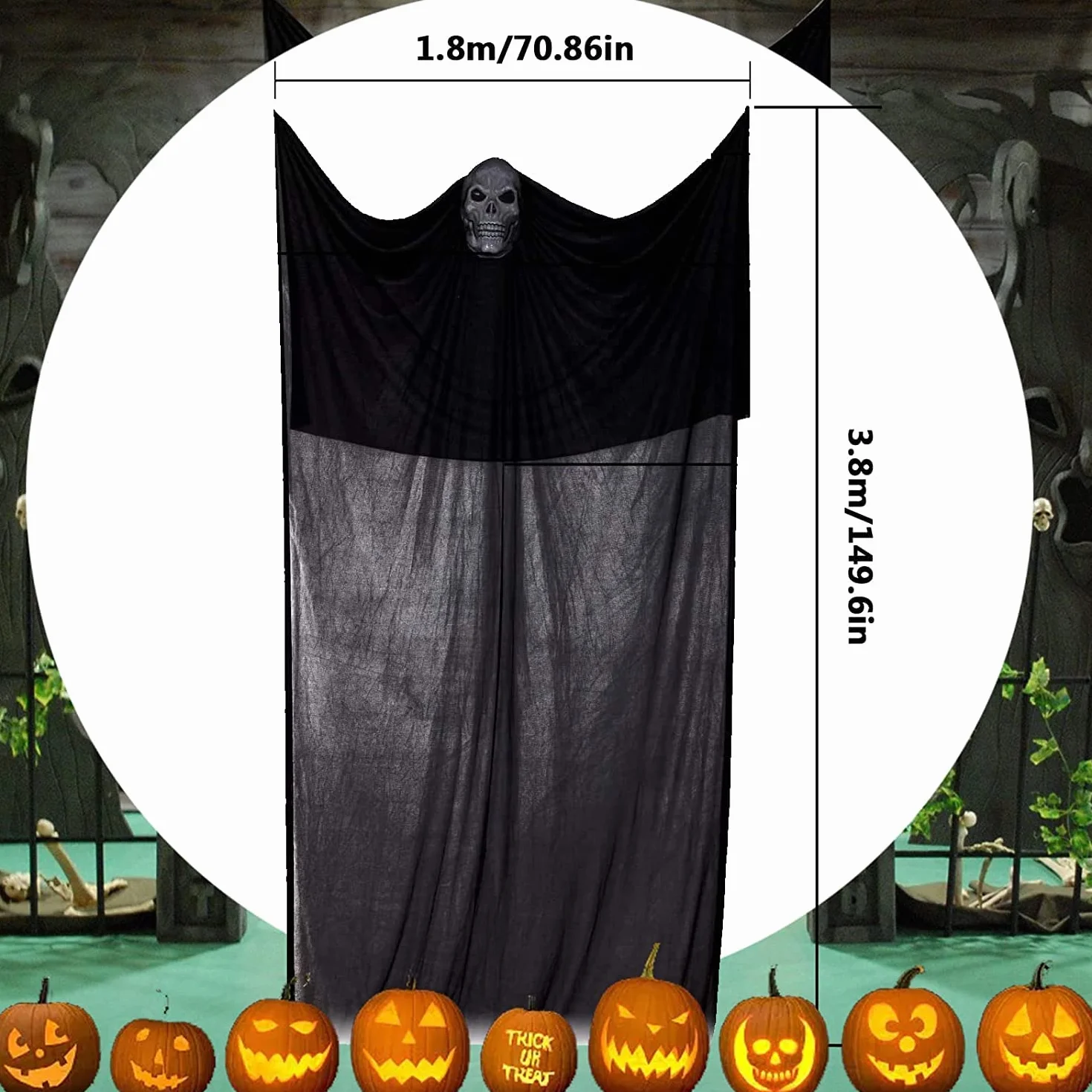 Fantasmas Colgantes de Halloween, Máscara de Esqueleto Colgante Decoraciones de Halloween