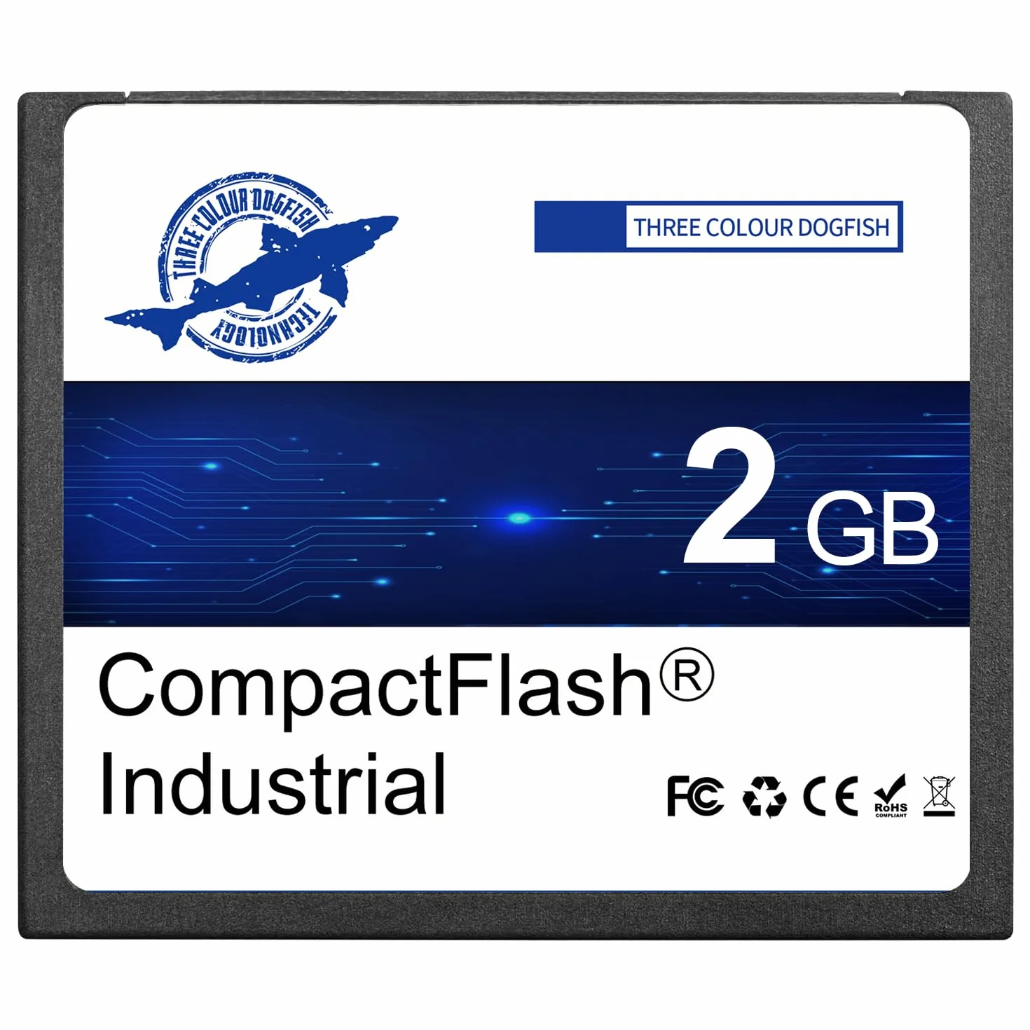 Dogfish Tarjeta de Memoria Compact Flash 2GB, Industrial CF Memory Card, para Cámaras Antiguas DSLR y Equipos Industriales