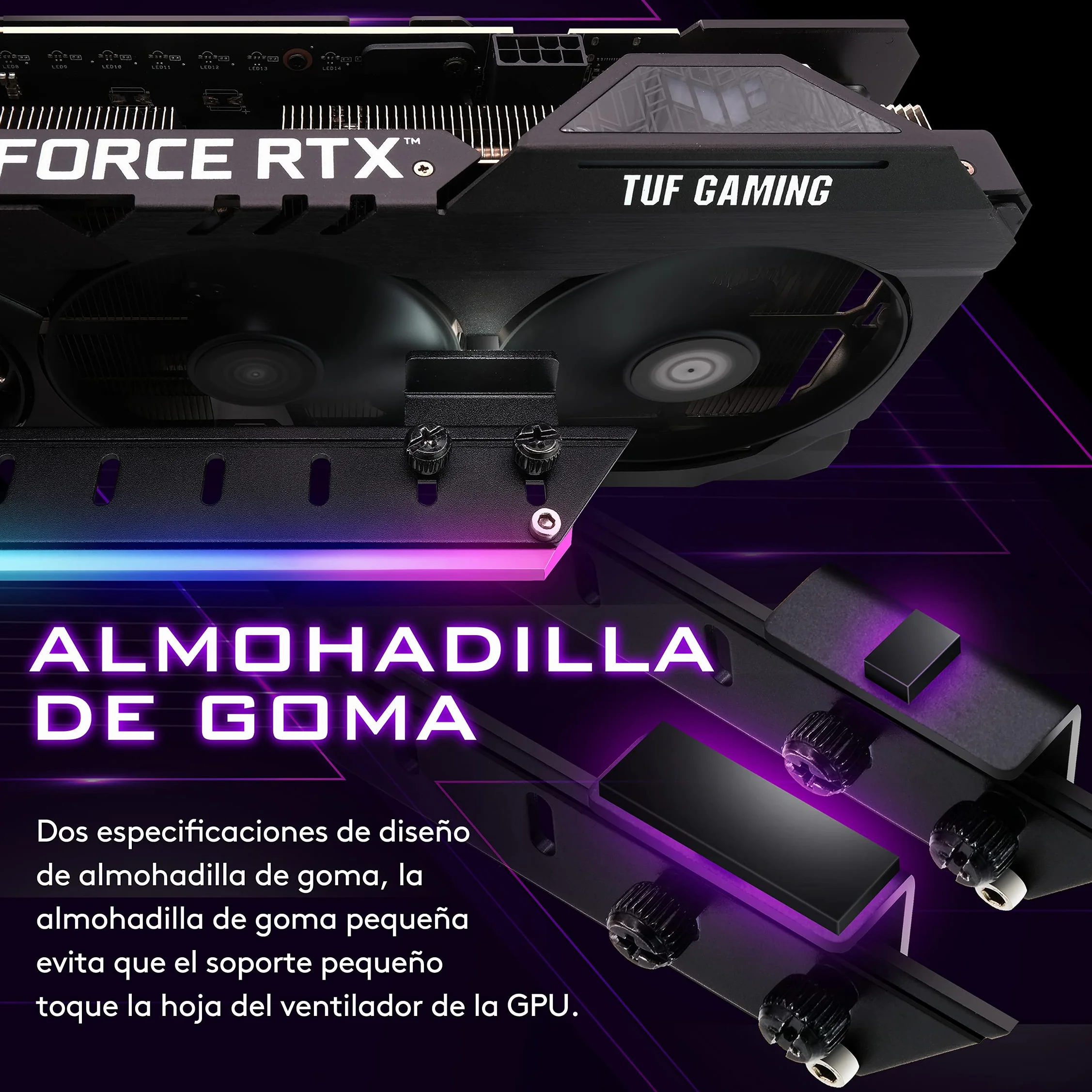 EZDIY-FAB soporte para GPU y tarjeta gráfica, soporte con 5 V y 3 pines ARGB LED, compatible con tarjetas de vídeo, como RX6700